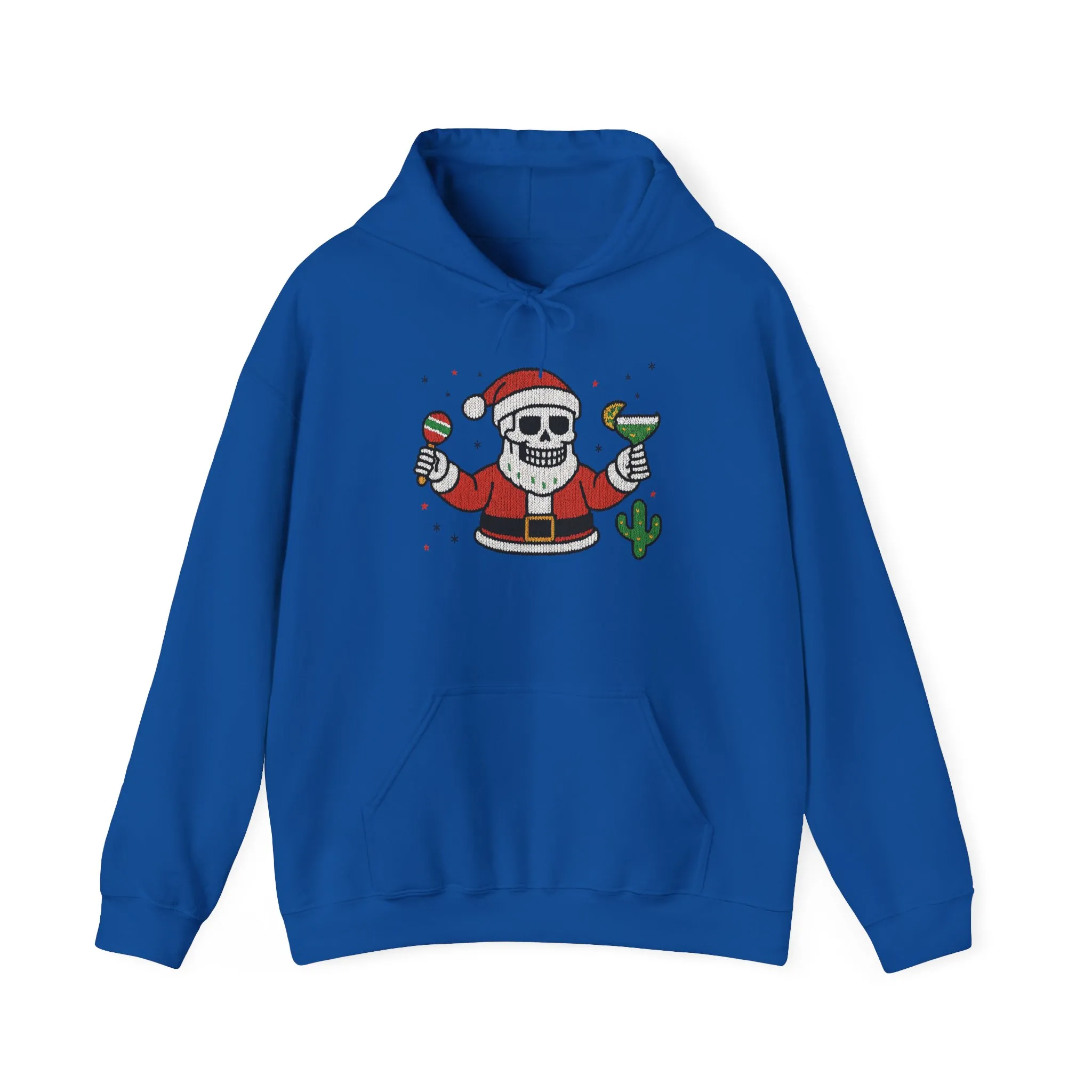 Skeleton Santa Funny Christmas Hoodie for Men, Ugly Margarita Holiday Sweatshirt - Image 21