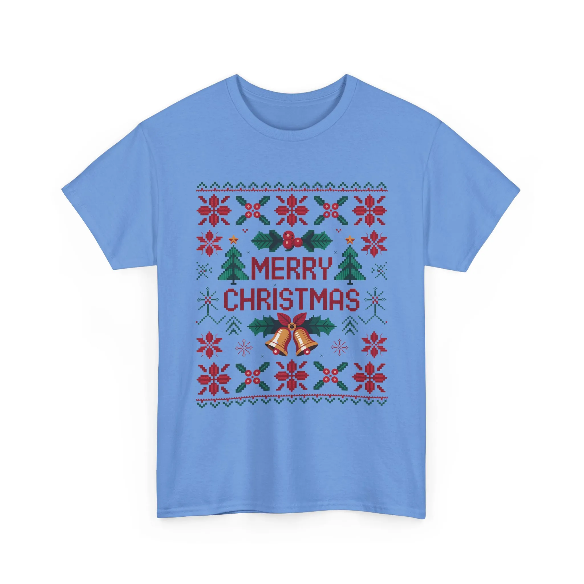 Merry Christmas Women's T-Shirt, Festive Holiday Tee, Classic Red - Green Christmas Outfit - Image 16