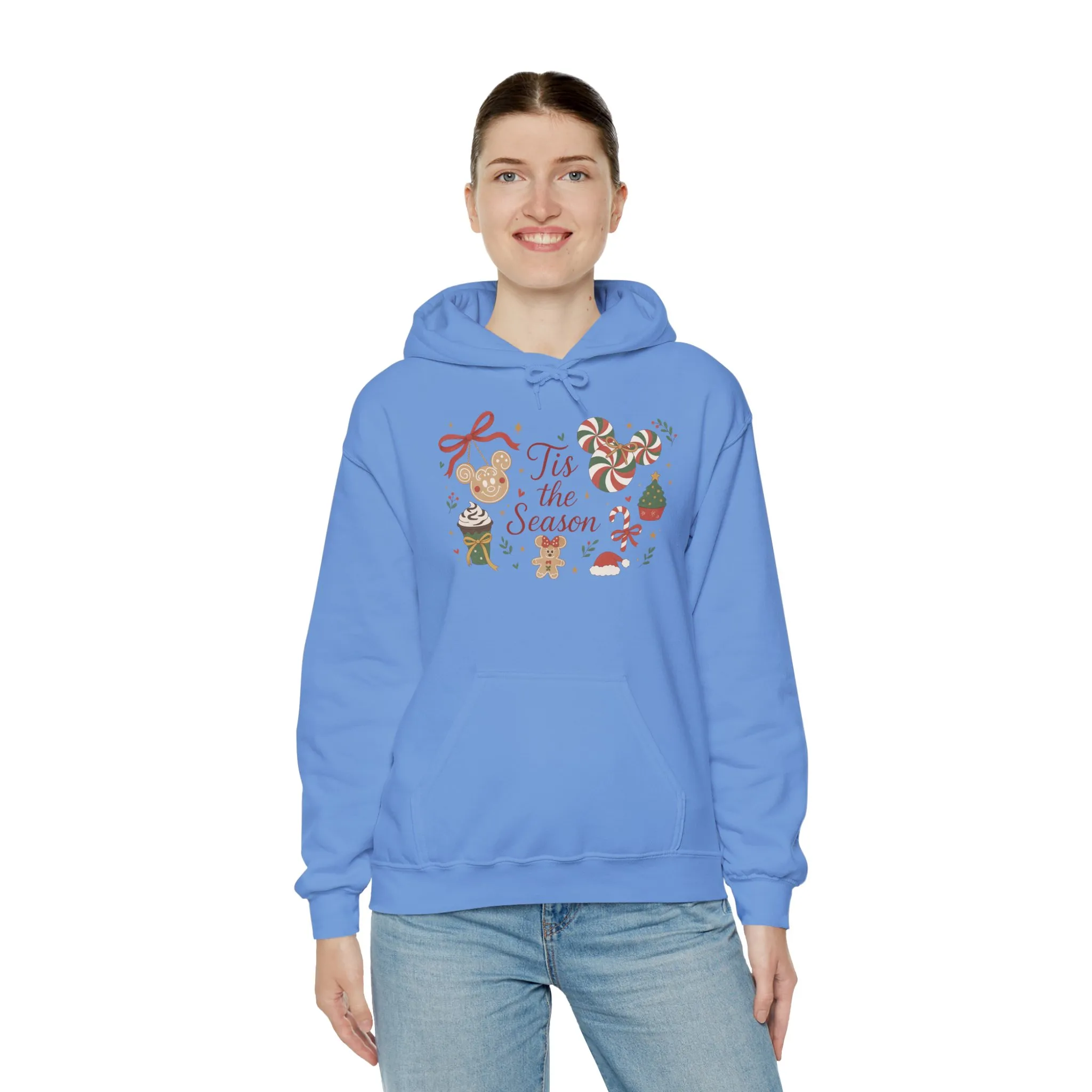 Tis the Season Christmas Women's Hooded Sweatshirt, Cozy Cookie - Cocoa Holiday Jumper, Unisex Heavy Blend™ Hooded Sweatshirt - Image 16