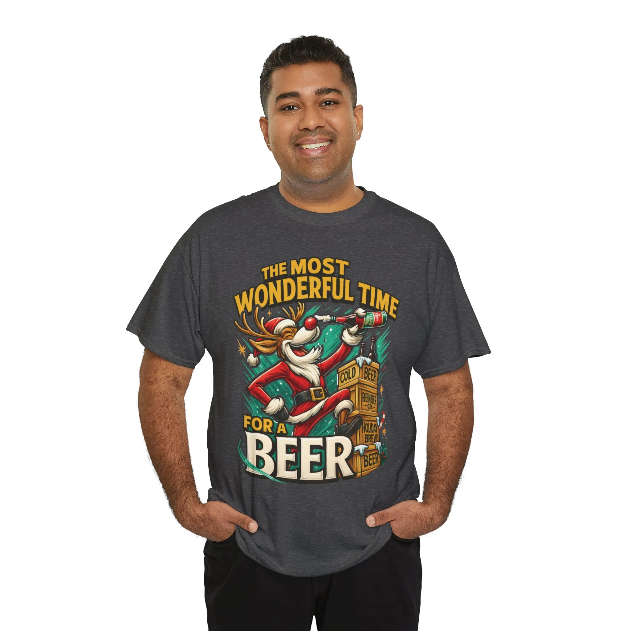 Funny Christmas Beer T-Shirt for Men, The Most Wonderful Time for a Beer - Image 18