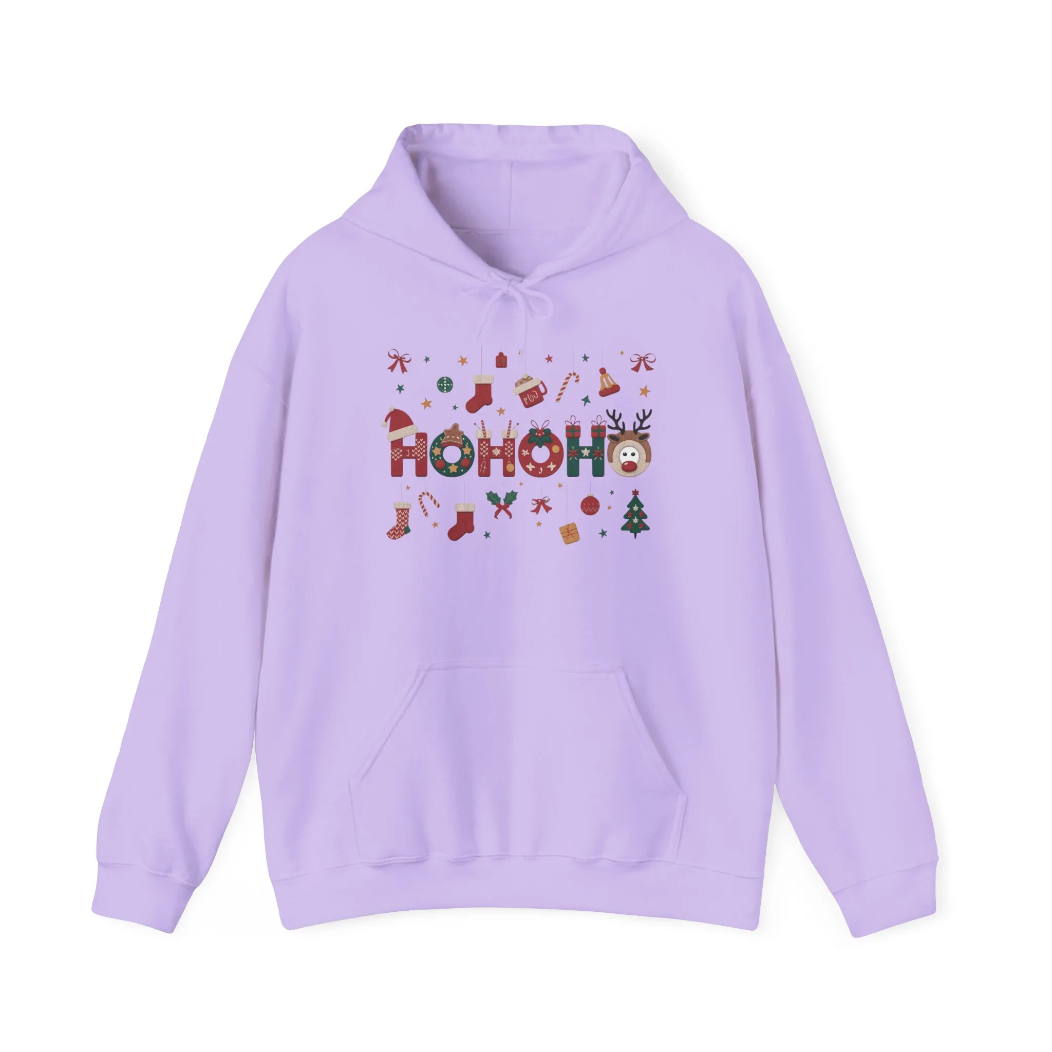 Matching Ho Ho Ho Christmas Sweatshirts, Mom and Daughter Holiday Hoodie Set, Cute Gingerbread - Reindeer Design, Family Christmas Outfits - Image 33