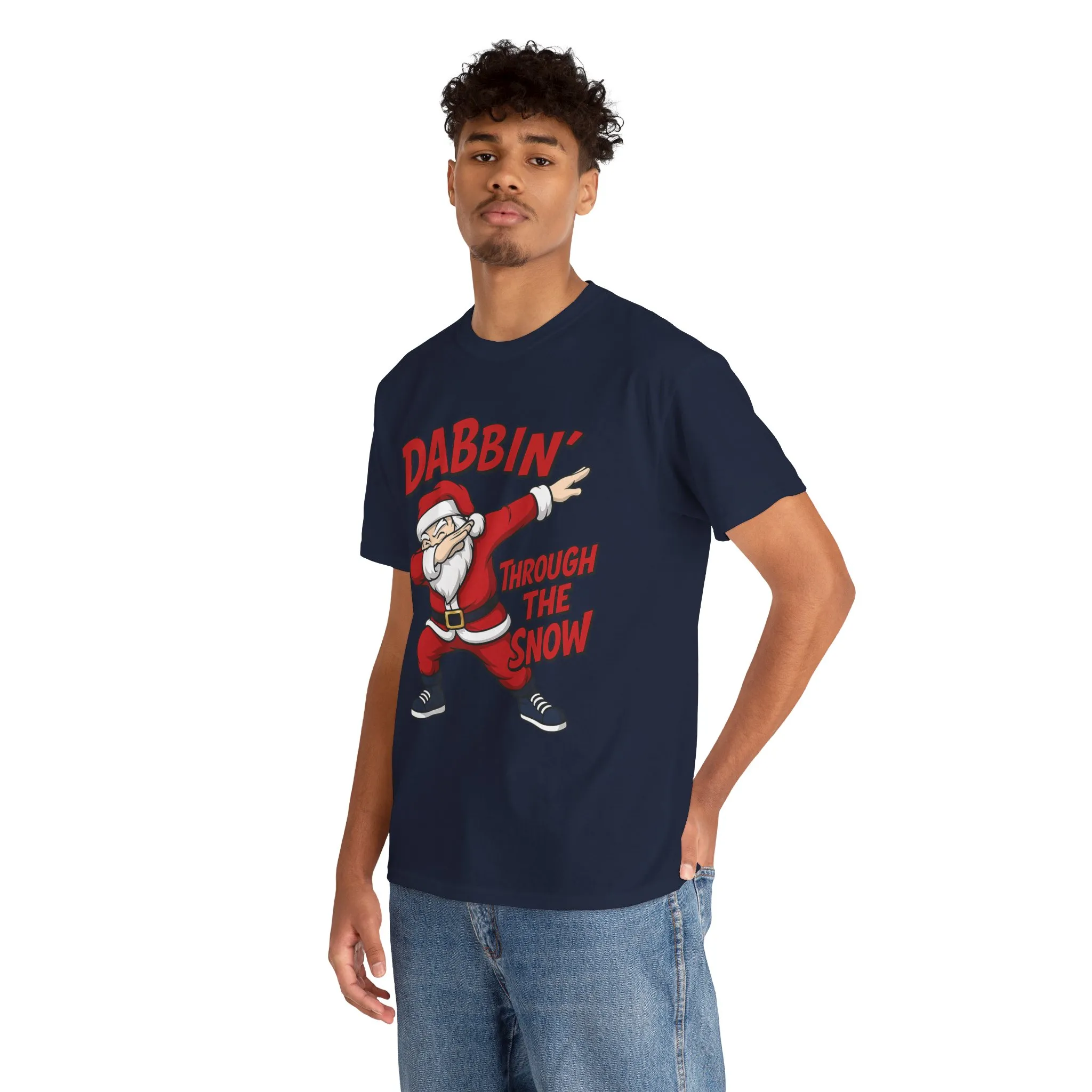 Dabbin Through The Snow Santa Men's Christmas T-Shirt, Funny Holiday Tee - Image 31