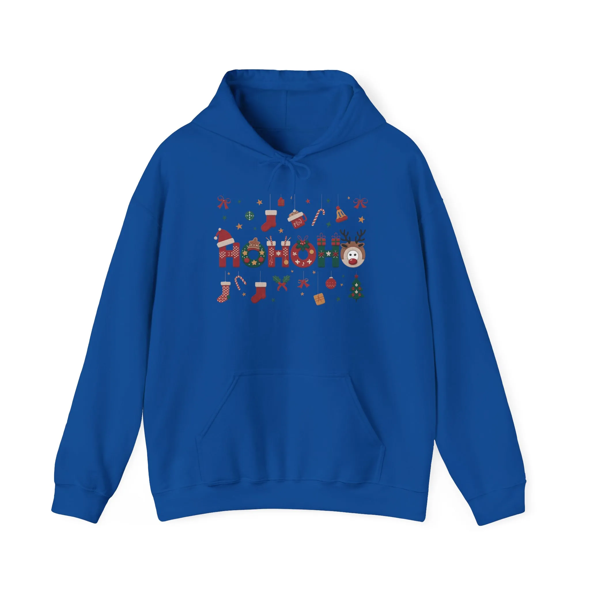 Matching Ho Ho Ho Christmas Sweatshirts, Mom and Daughter Holiday Hoodie Set, Cute Gingerbread - Reindeer Design, Family Christmas Outfits - Image 25