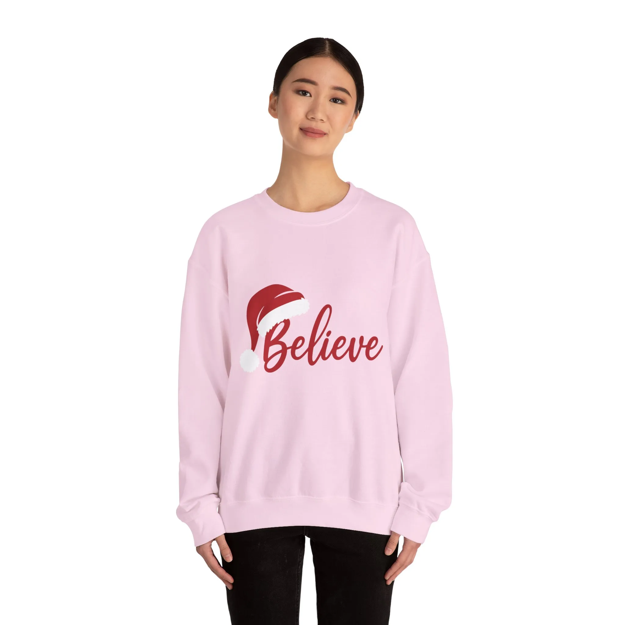 Believe Christmas Women's Sweatshirt, Minimalist Holiday Crewneck, Cozy Sweatshirt for Women - Image 20