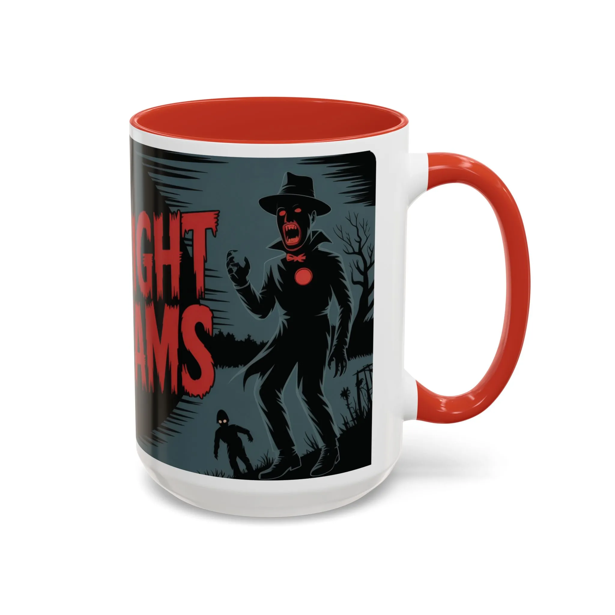 Midnight Screams Mug, Retro Horror Movie Poster Coffee Cup, Gothic Halloween Gift for Horror Lovers, Accent Coffee Mug (11, 15oz) - Image 17