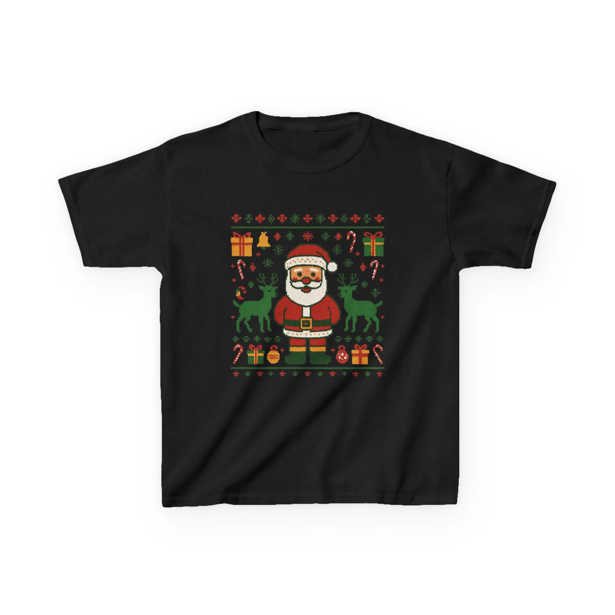 Kids Santa Christmas Shirt, Holiday Style Kids Sweater - Image 5