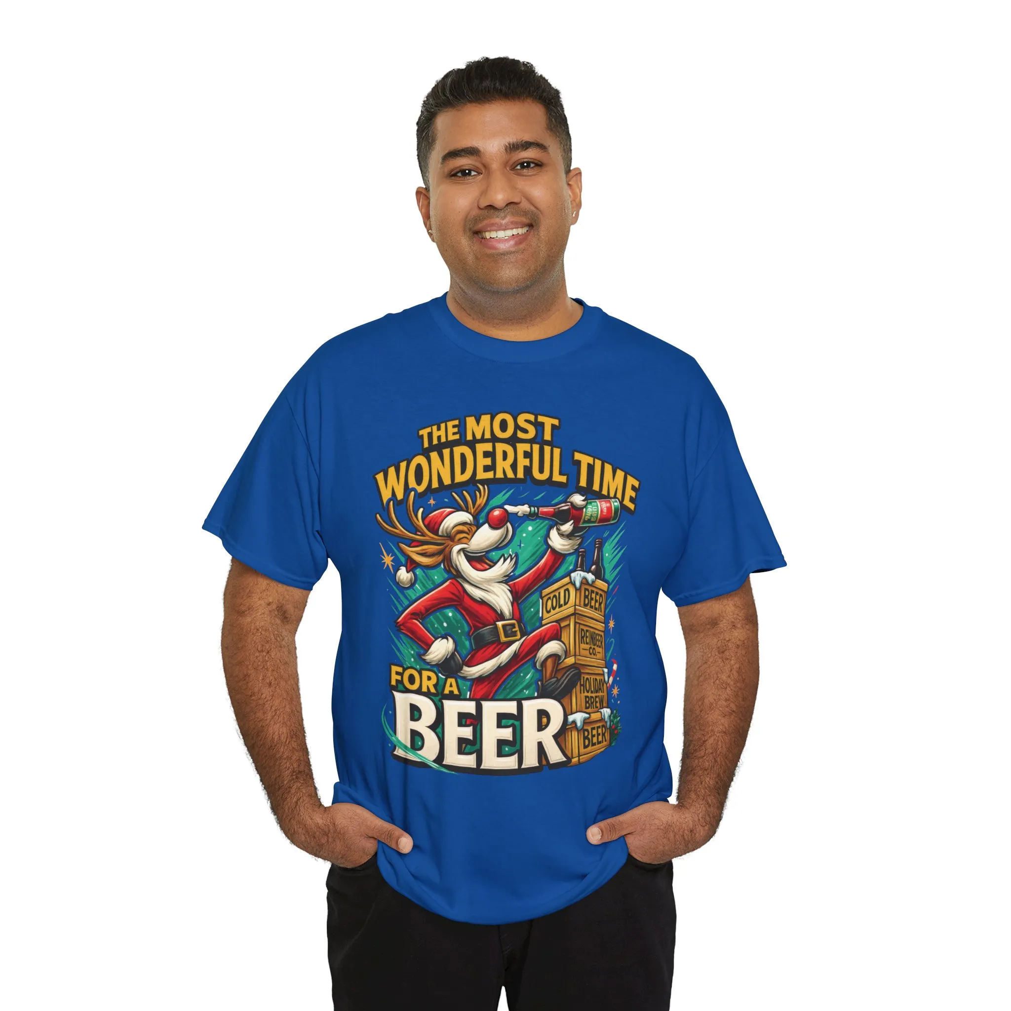 Funny Christmas Beer T-Shirt for Men, The Most Wonderful Time for a Beer - Image 21
