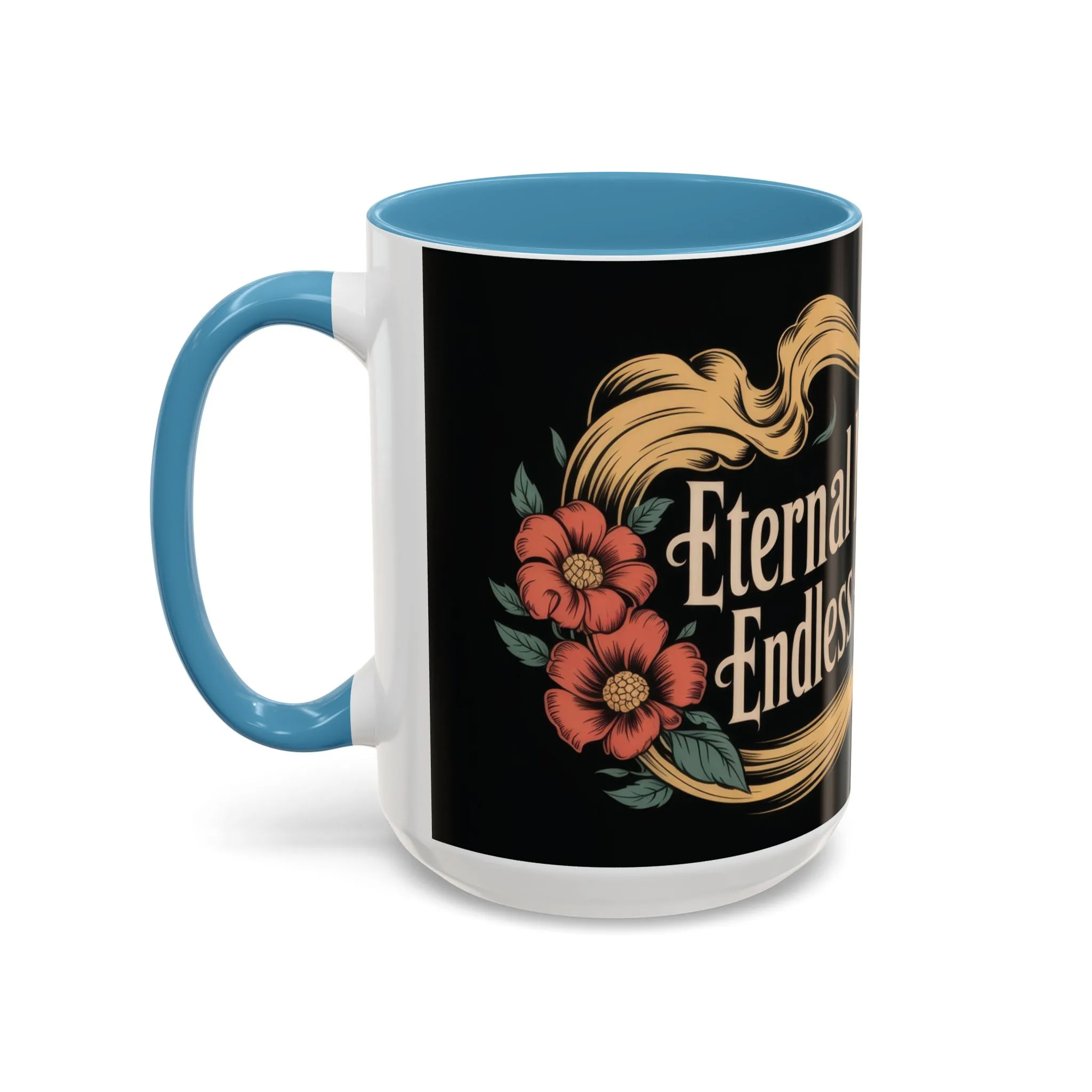 Eternal Mind Endless Flame Mug, Gothic Skull - Floral Coffee Cup, Dark Romantic Gift for Halloween or Everyday Use, Coffee Mug (11, 15oz) - Image 23