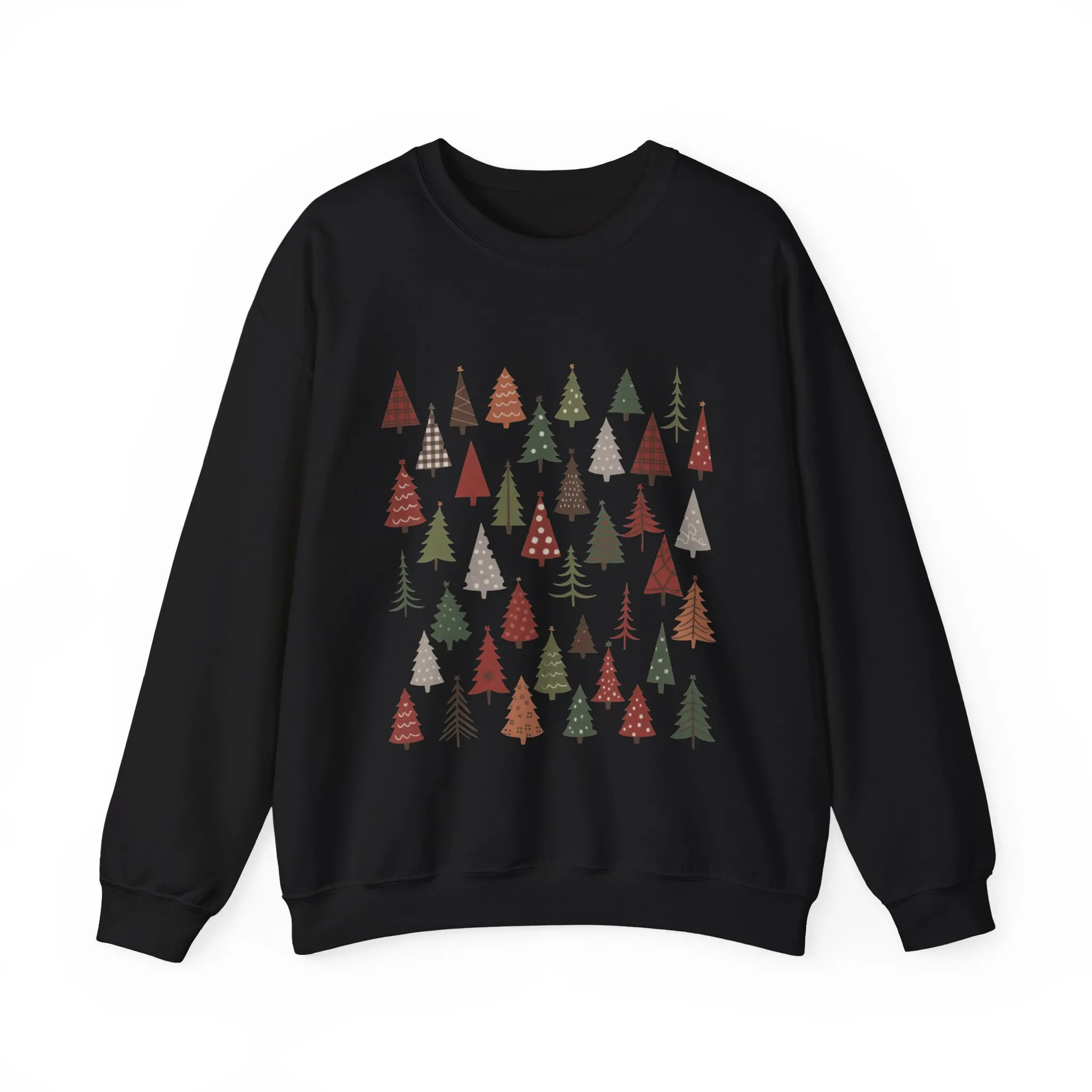 Women's Minimal Christmas Tree Sweatshirt, Rustic Holiday Pullover - Image 7
