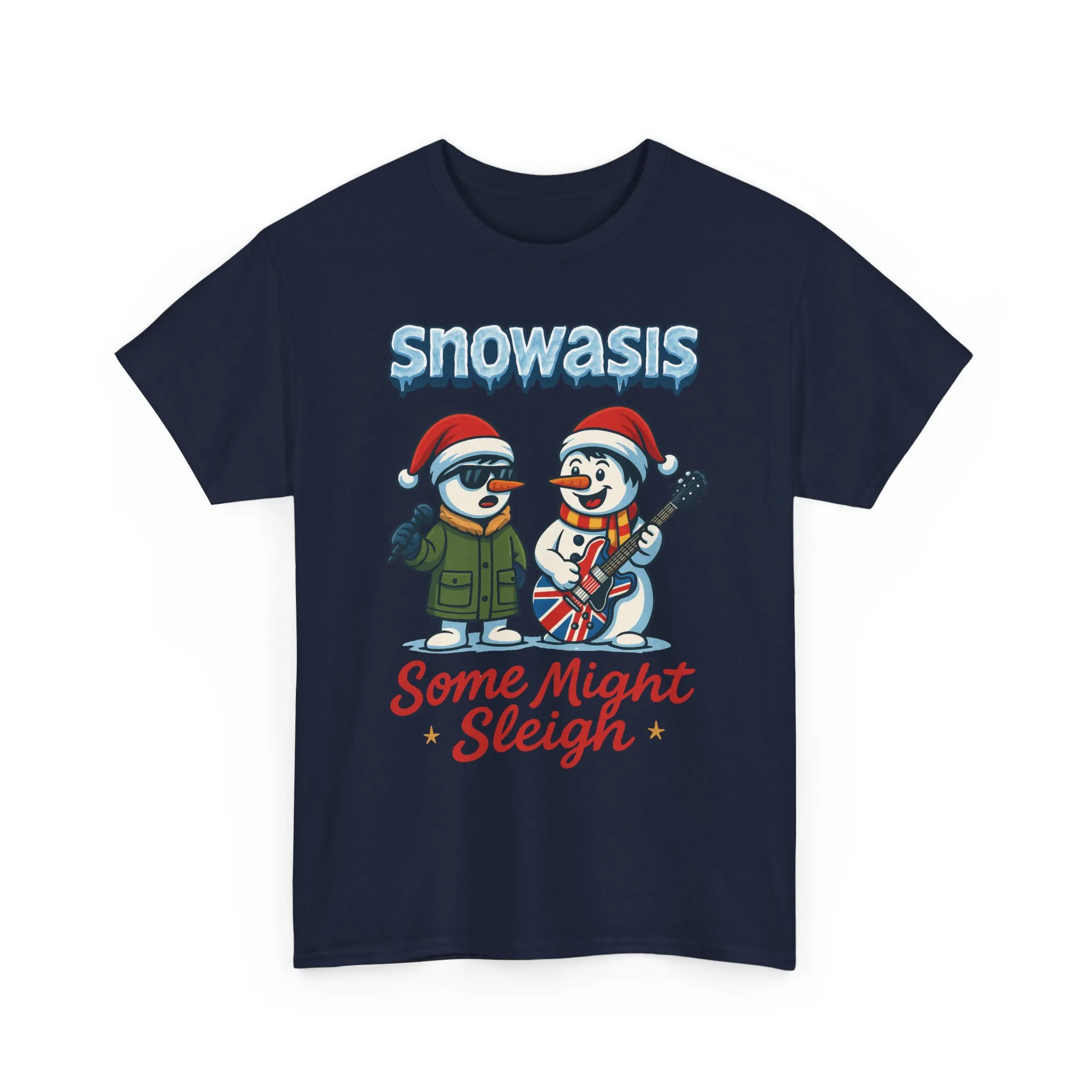 Funny Snowasis Women's Christmas T-Shirt, Retro Music Holiday Tee - Image 19