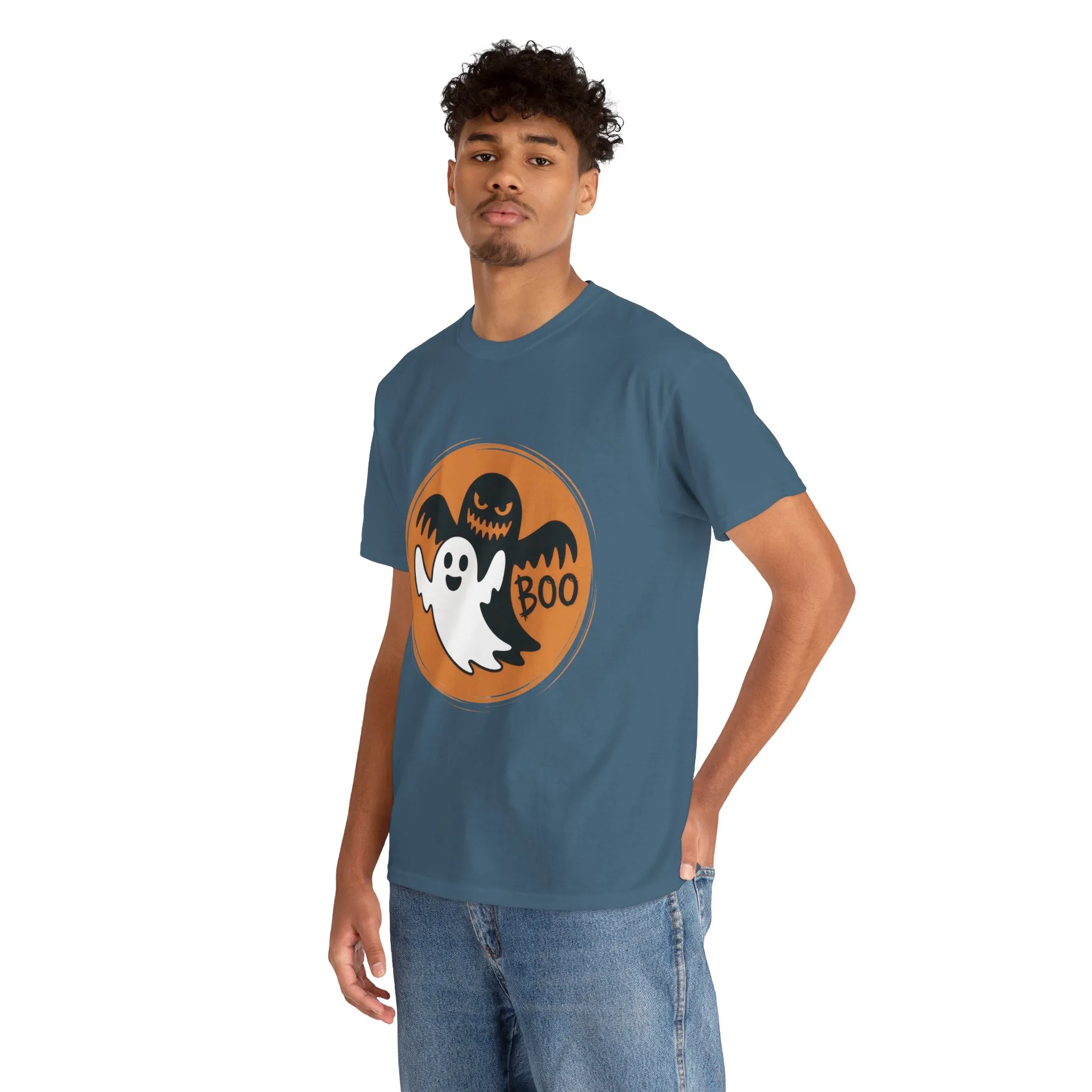 Halloween Ghost Men's T-Shirt, Cute Spooky BOO Tee, Men's Funny Scary Shirt for Men - Image 3