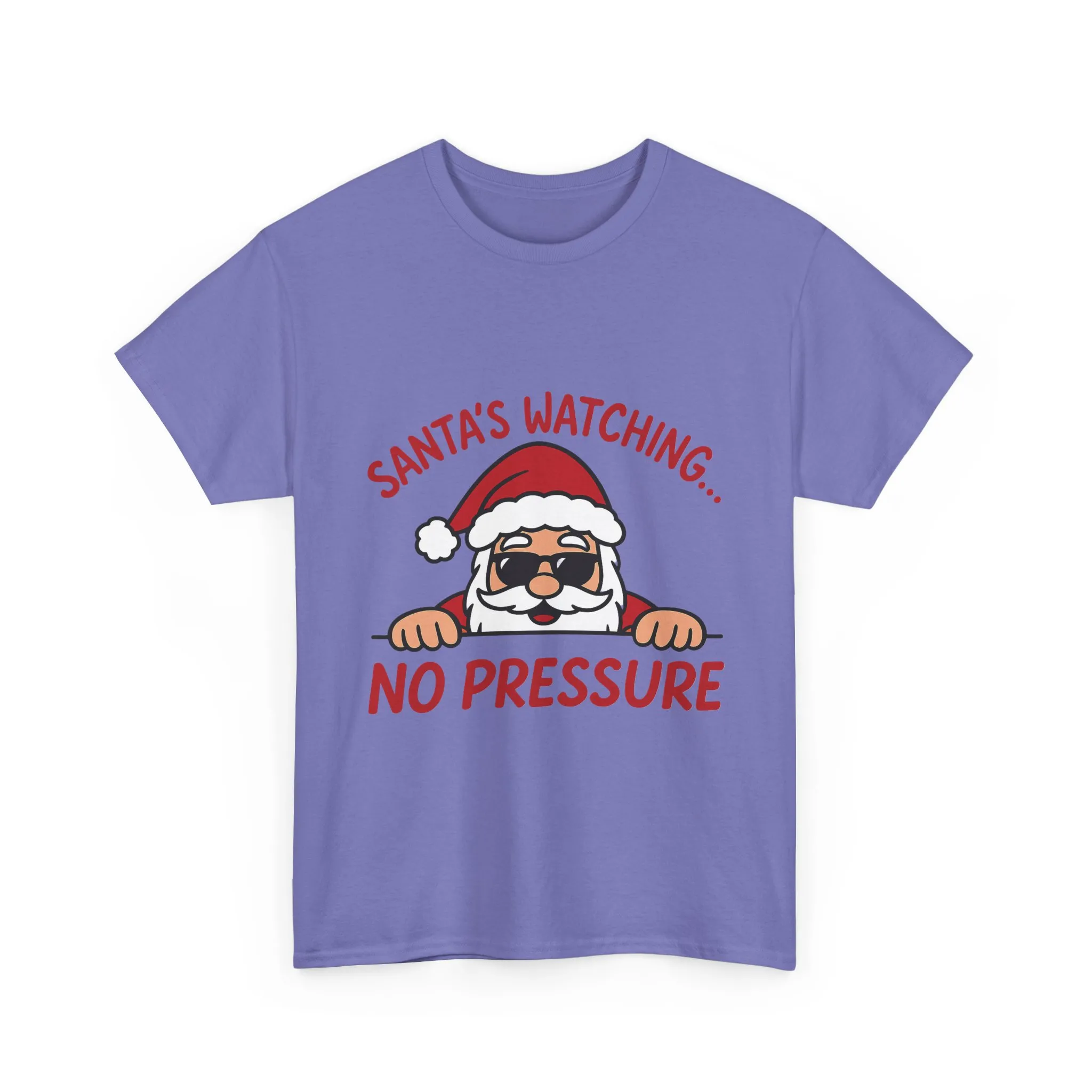 Santa's Watching No Pressure Women's Christmas T-Shirt, Funny Holiday Tee - Image 22