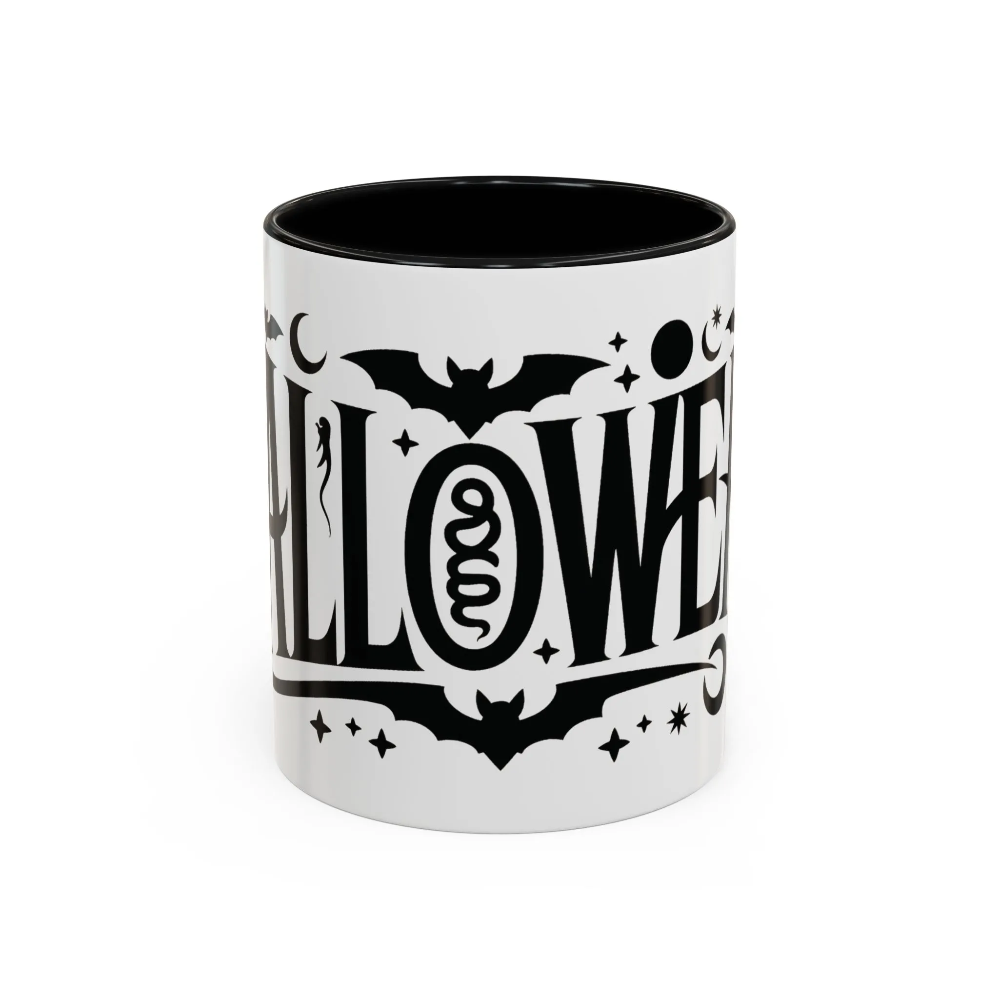 Gothic Halloween Mug, Vintage Typography Coffee Cup, Retro Spooky Aesthetic Gift, Minimal Witchy Academia Drinkware, Coffee Mug (11, 15oz) - Image 6