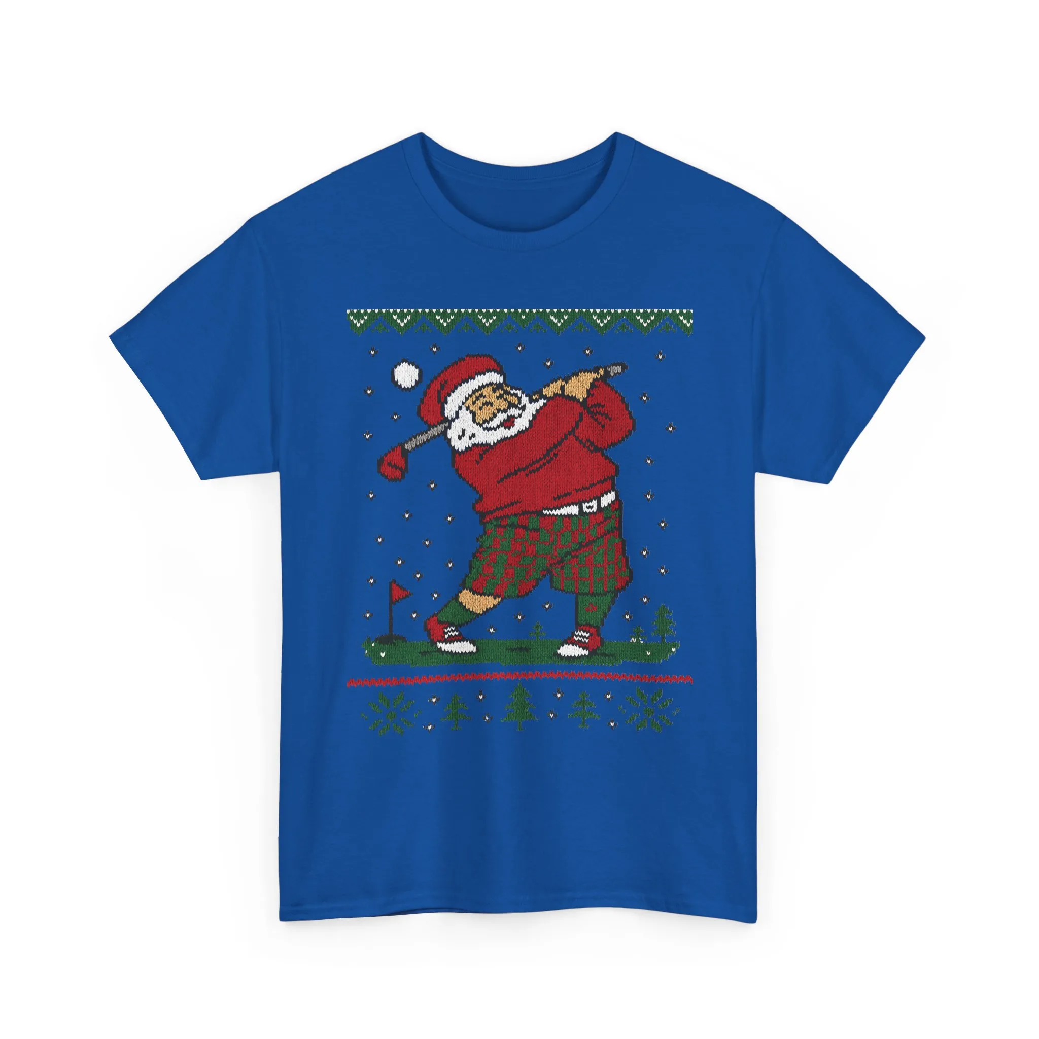 Funny Golfing Santa Christmas T-Shirt, Ugly Christmas Golf Shirt for Men, Holiday Golf Player Tee - Image 19