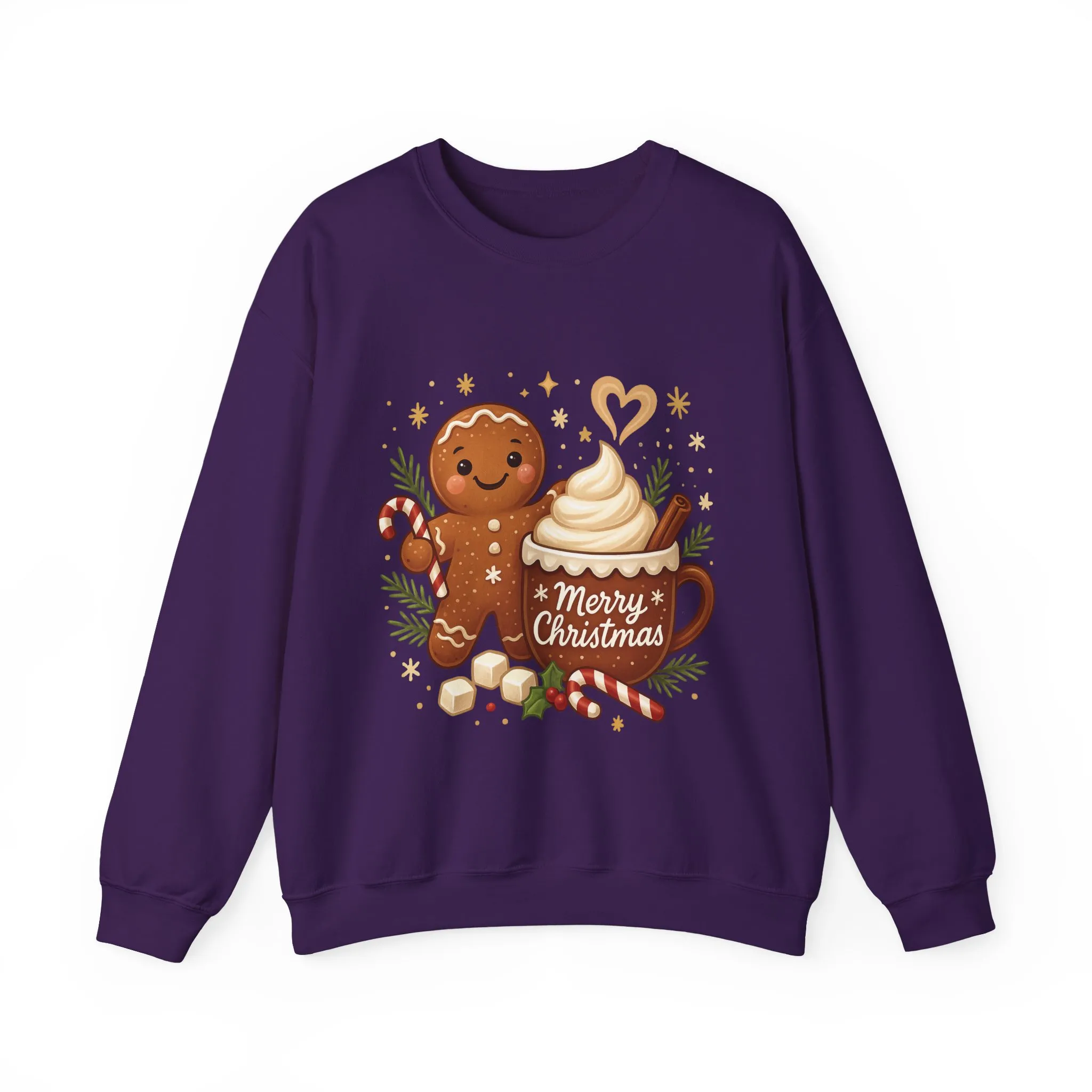Women's Gingerbread - Hot Cocoa Christmas Sweatshirt, Cozy Holiday Pullover, Women's Heavy Blend™ Crewneck Sweatshirt - Image 19