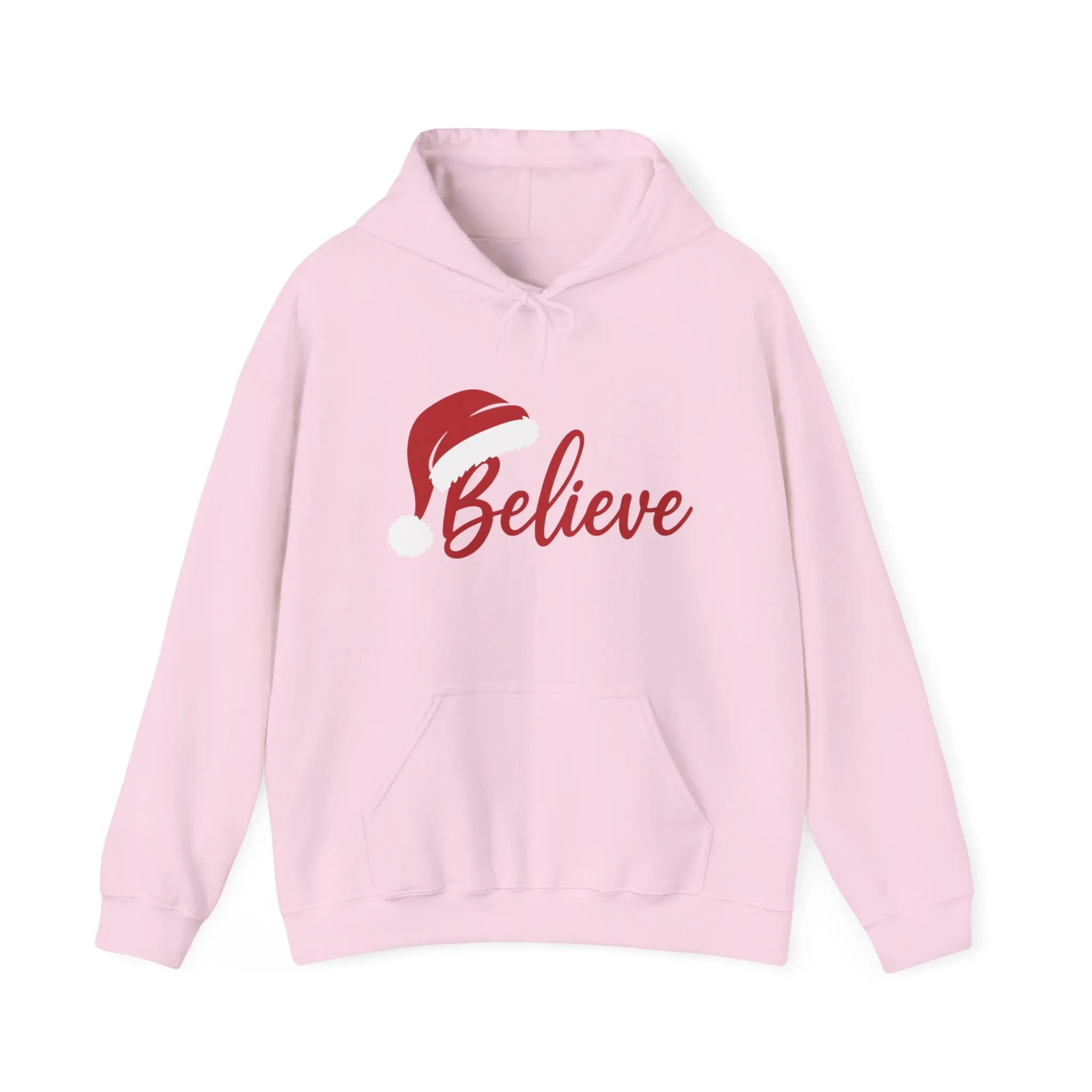Believe Christmas Women's Hoodie, Minimal Santa Hat Holiday Sweatshirt for Women - Image 33