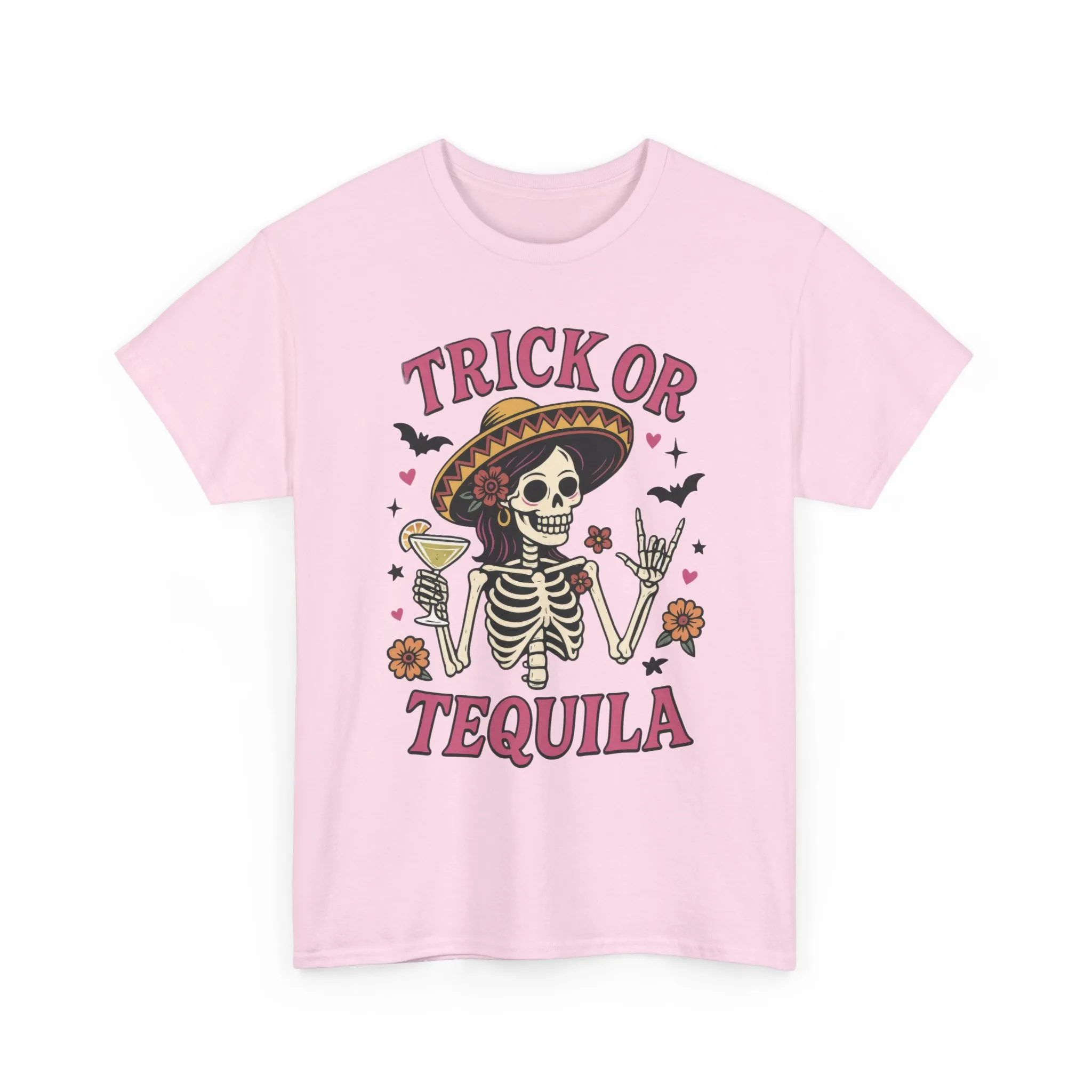 Trick or Tequila Women's T-Shirt, Funny Halloween Skeleton Drinking Shirt, Party Graphic Tee - Image 22