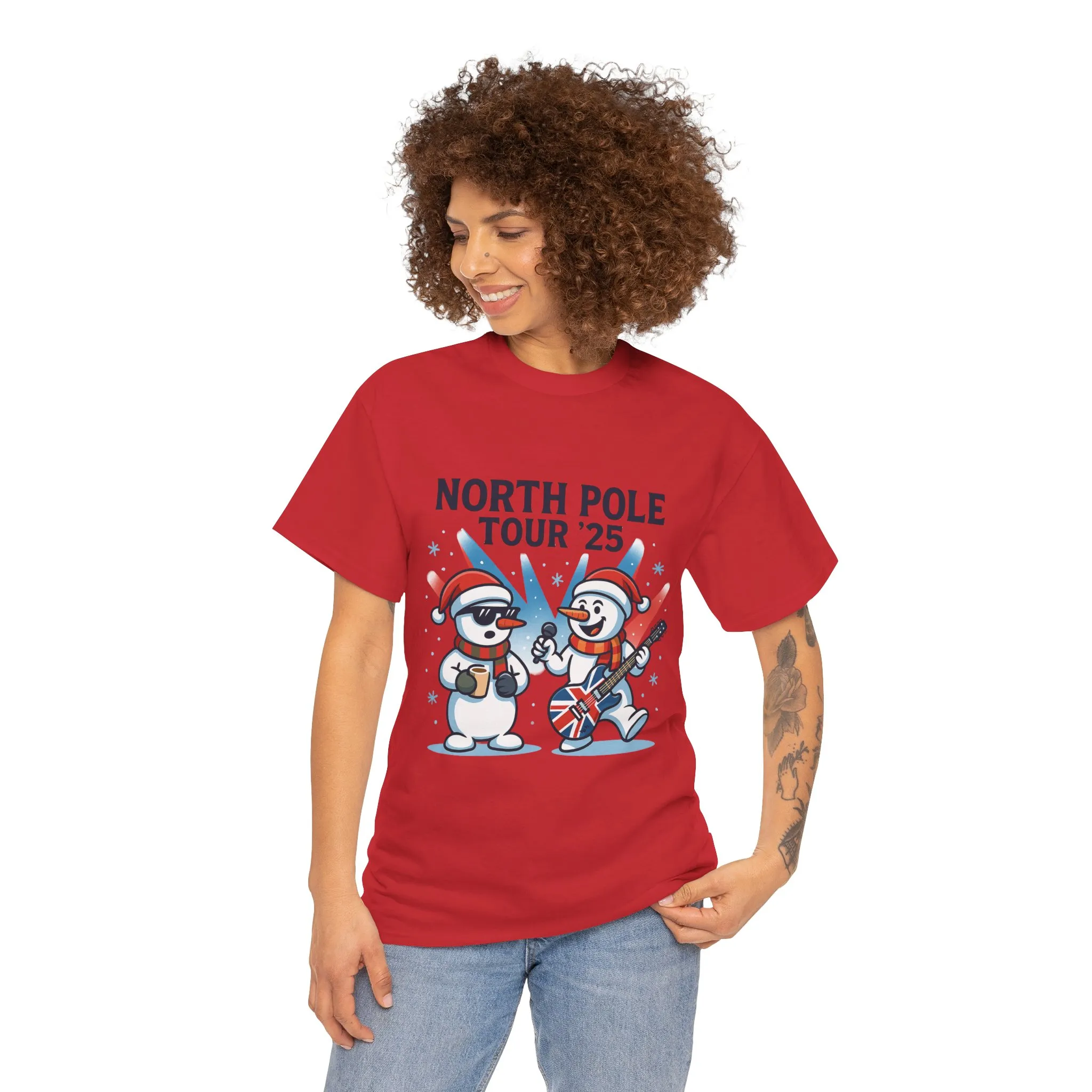 North Pole Tour 25 Women's Christmas T-Shirt, Funny Holiday Music Tee - Image 26