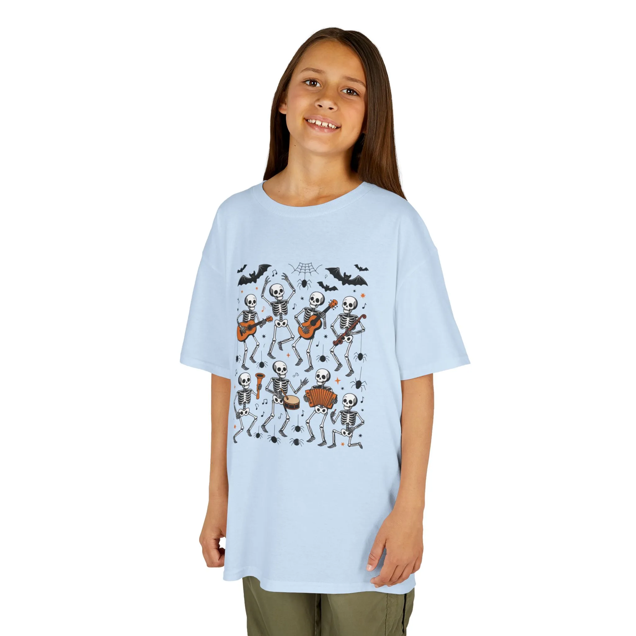 Cute Dancing Skeleton Halloween T-Shirt for Girls Boys, Funny Spooky Band Tee, Kids Halloween Party Top, Cute Fall Outfit Gift - Image 14
