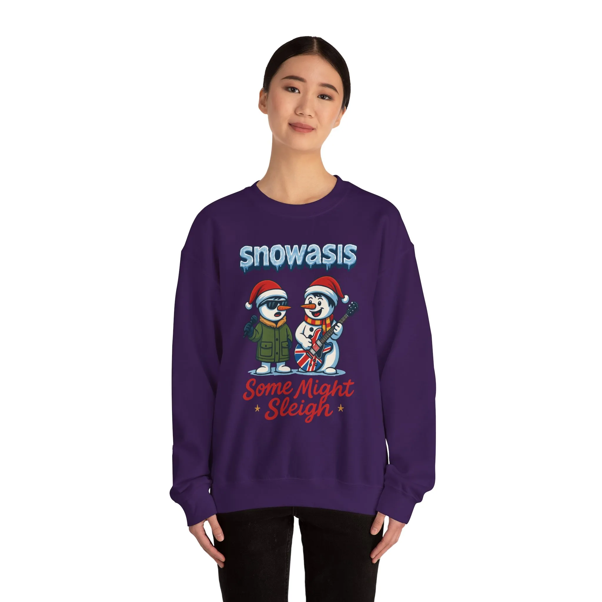Snowasis Some Might Sleigh Women's Christmas Sweatshirt, Funny Retro Holiday Jumper - Image 23