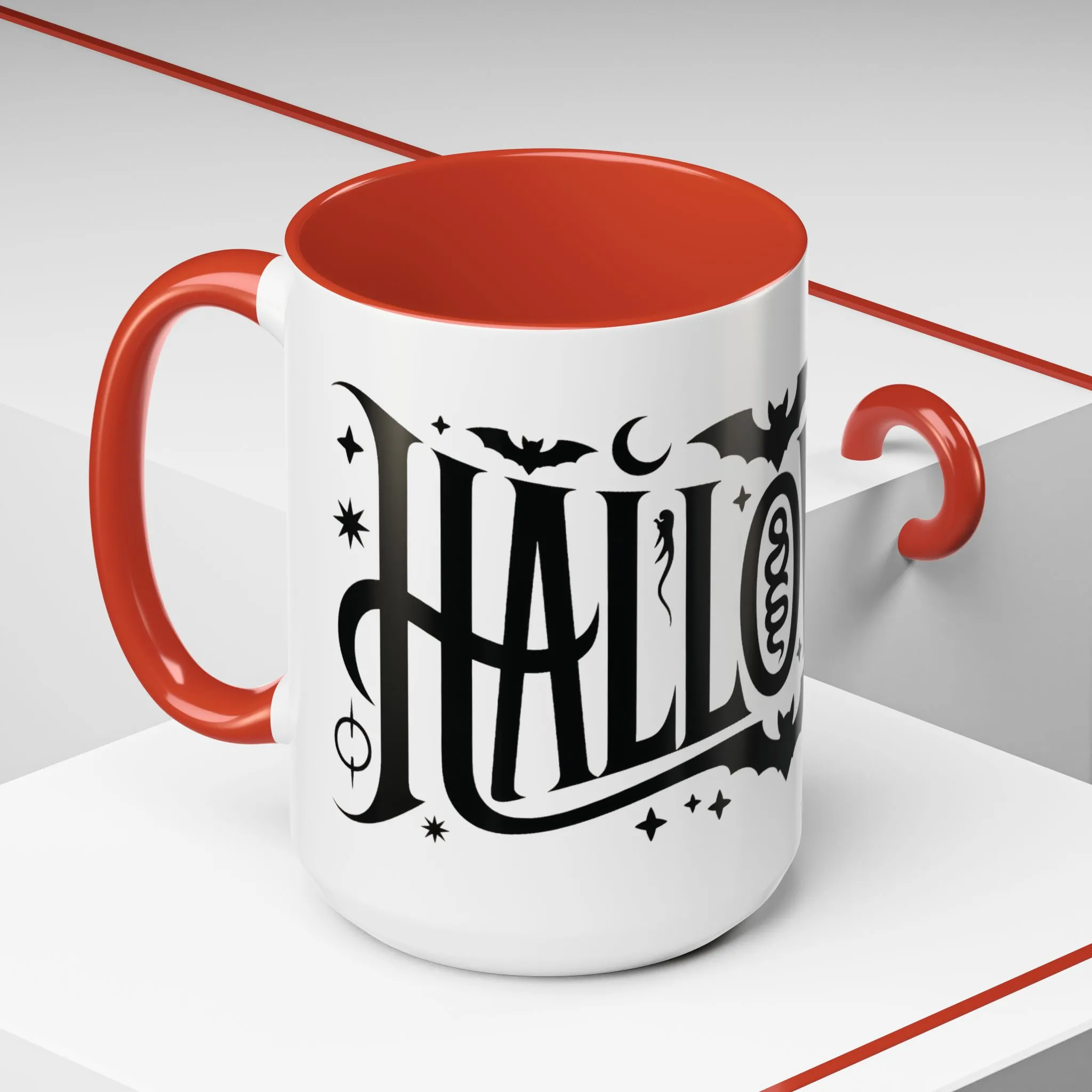 Gothic Halloween Mug, Vintage Typography Coffee Cup, Retro Spooky Aesthetic Gift, Minimal Witchy Academia Drinkware, Coffee Mug (11, 15oz) - Image 20