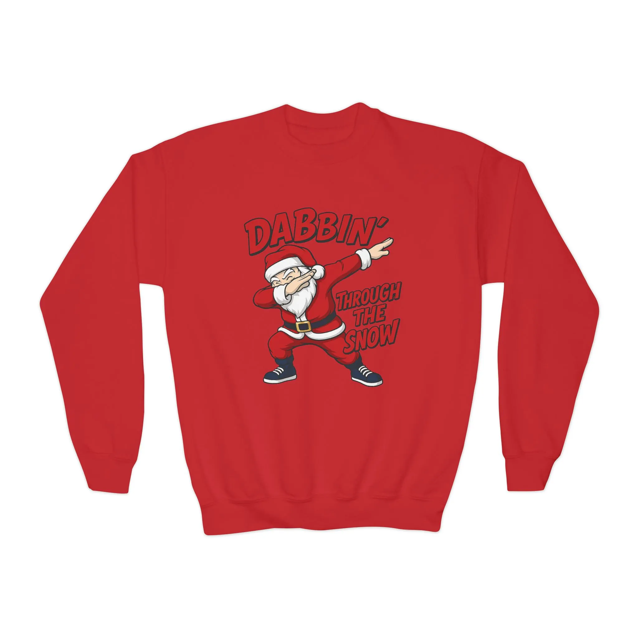 Dabbin Santa Youth Christmas Sweatshirt, Funny Holiday Jumper for Boys - Image 16
