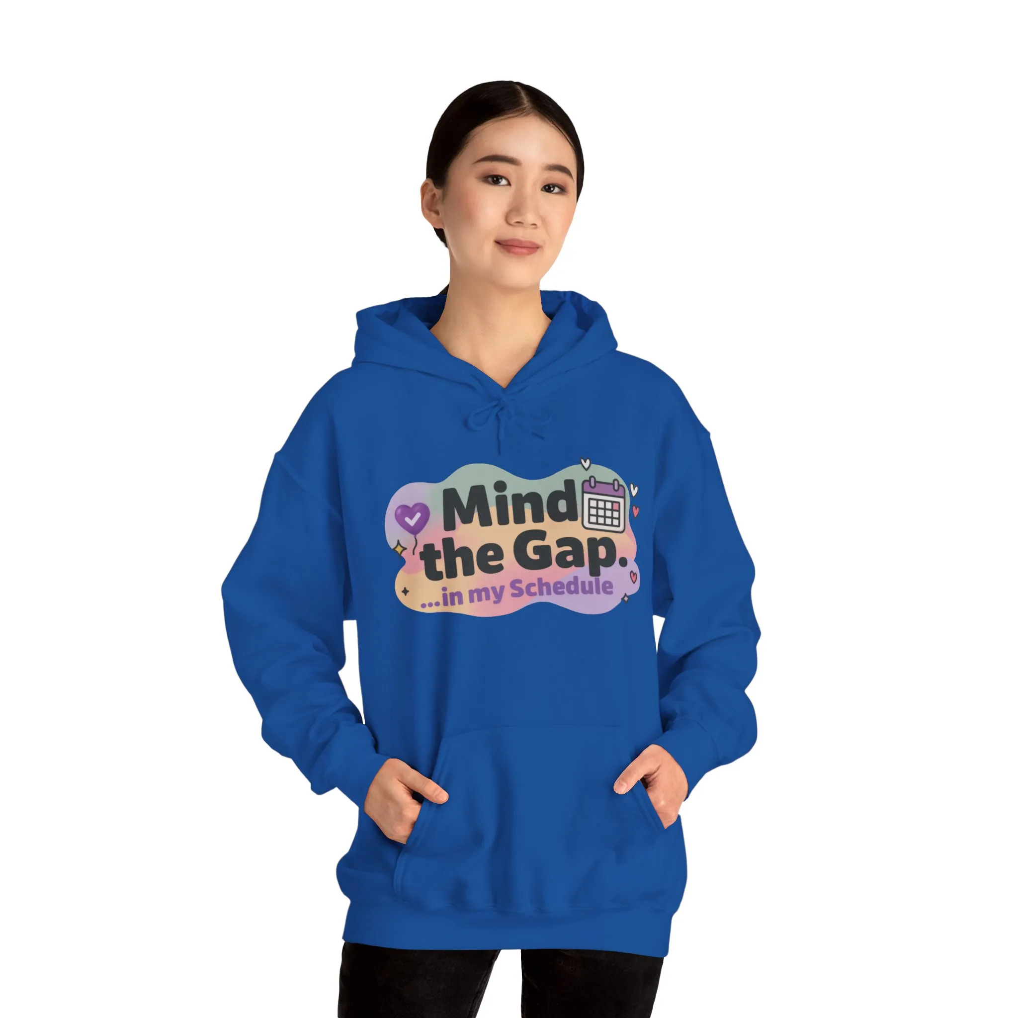 Women's Funny Hoodie, Mind the Gap in My Schedule Hoodie, Self Care Gift for Women, Me Time Relax Hoodie, Mental Health Awareness Top - Image 27