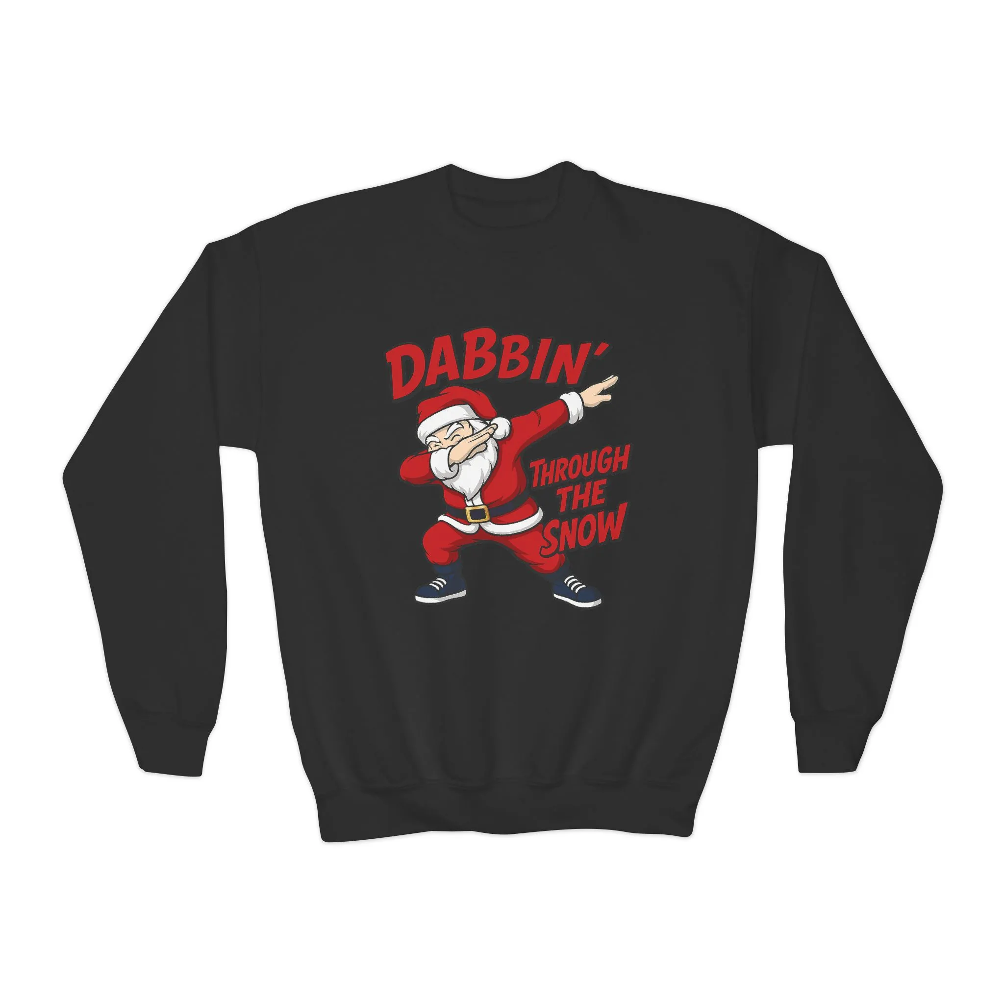 Dabbin Santa Youth Christmas Sweatshirt, Funny Holiday Jumper for Boys - Image 4