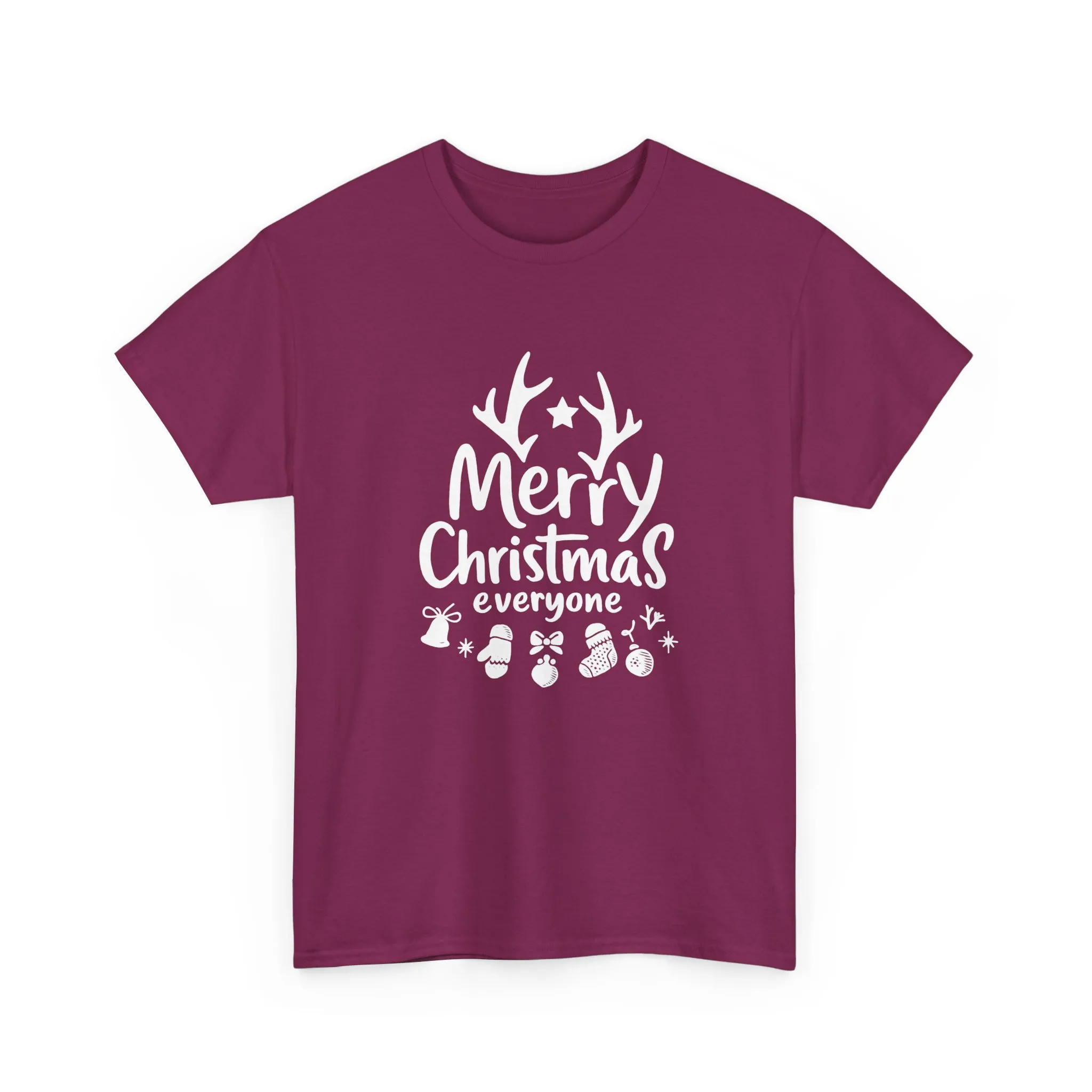 Merry Christmas Everyone Women's T-Shirt, Minimal Holiday Tee, Cute Christmas Gift Heavy Cotton Tee - Image 25