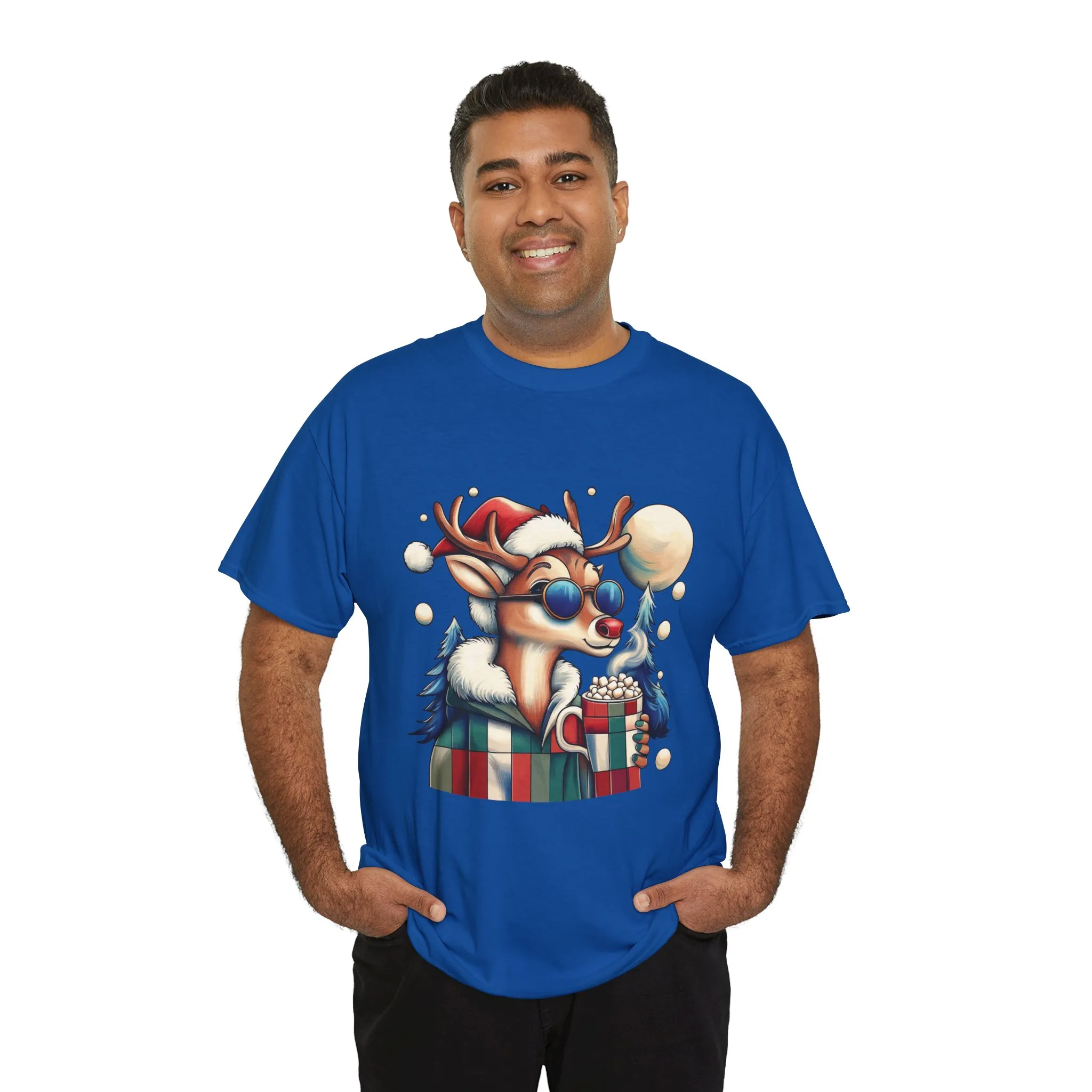 Cool Reindeer Christmas T-Shirt, Funny Holiday Shirt for Men - Image 21