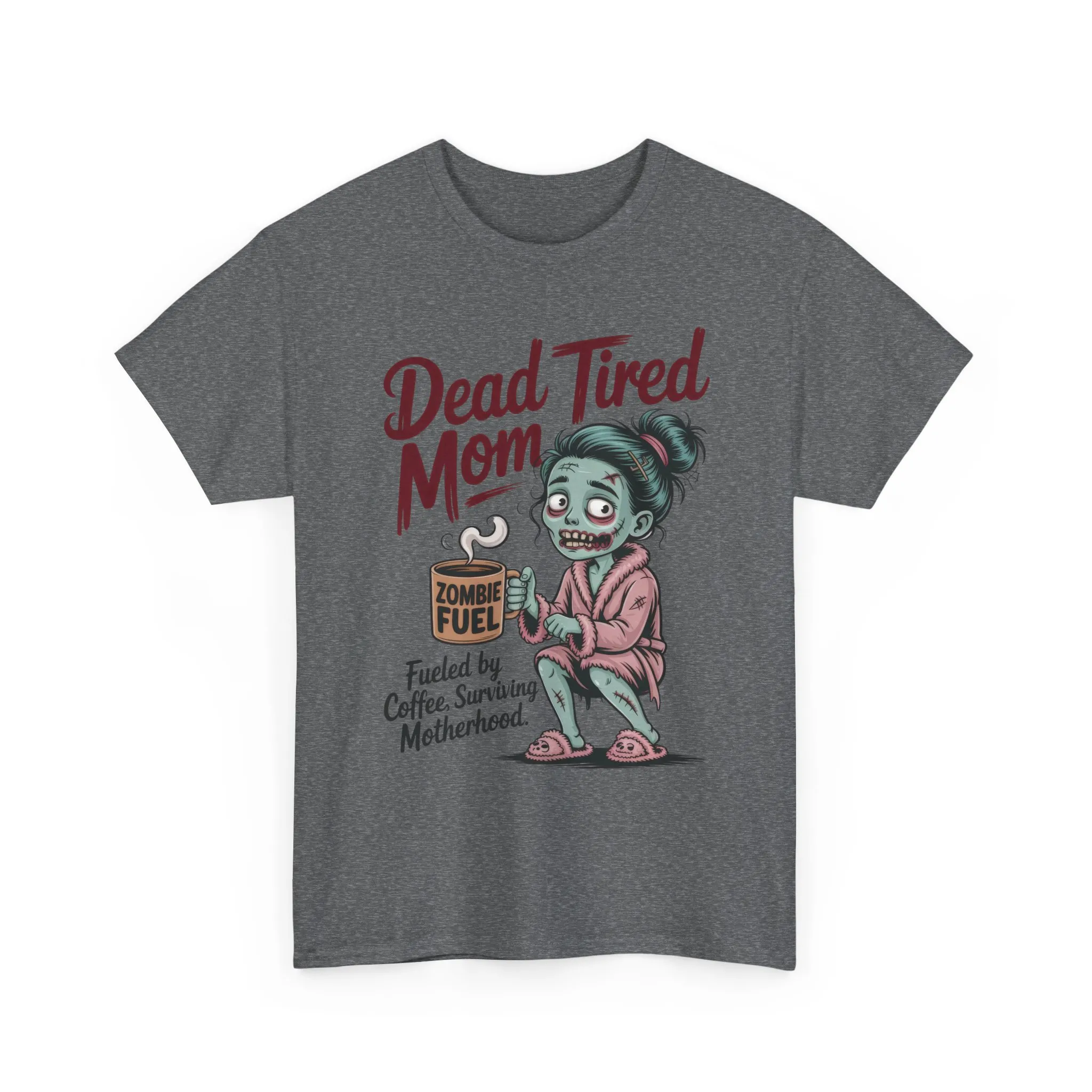 Dead Tired Mom Shirt, Funny Zombie Coffee Women's Tee, Motherhood Survival Tee, Tired Mom Gift, Zombie Mom Shirt - Image 7