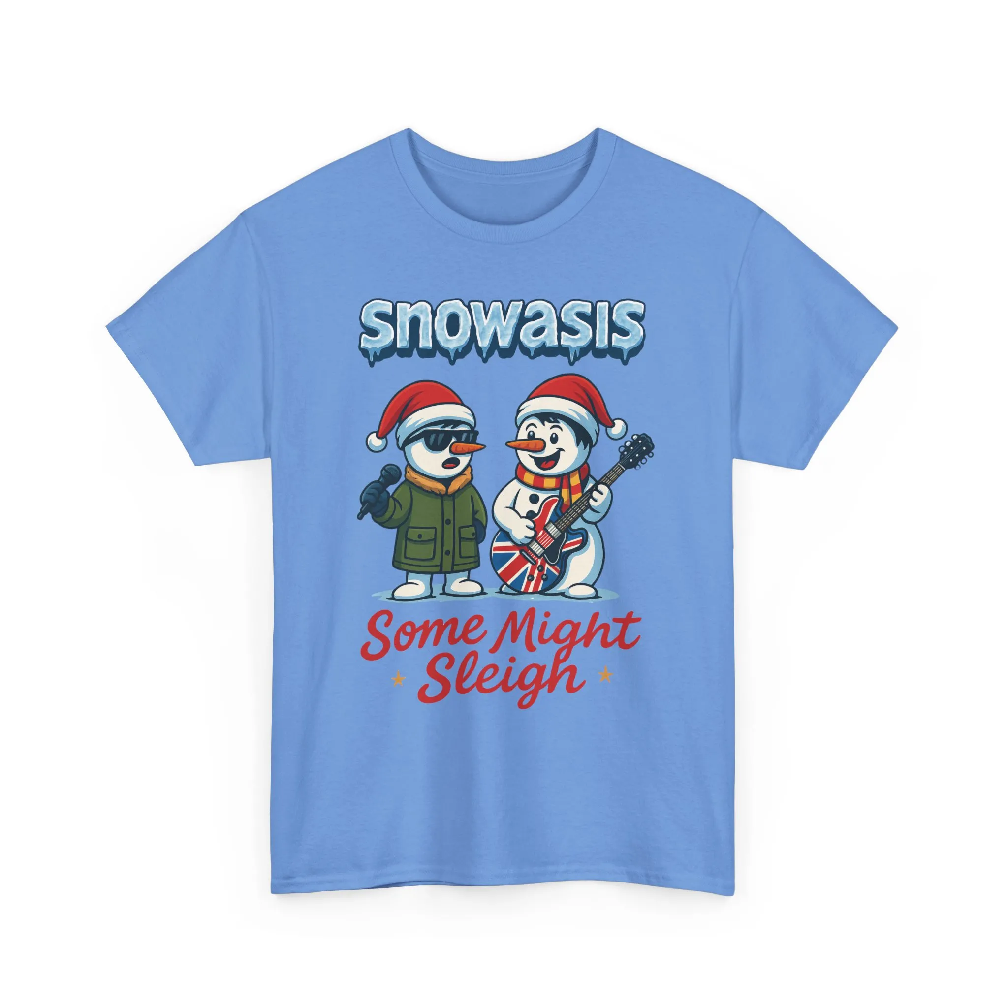 Funny Snowasis Women's Christmas T-Shirt, Retro Music Holiday Tee - Image 13