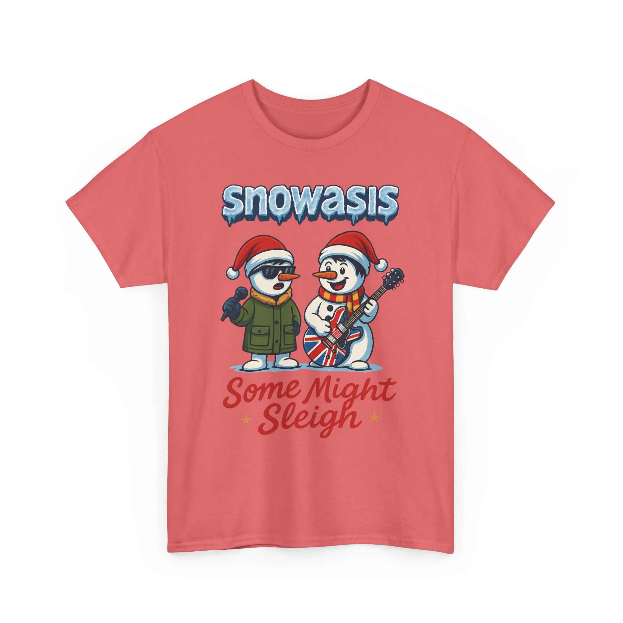 Funny Snowasis Women's Christmas T-Shirt, Retro Music Holiday Tee - Image 4