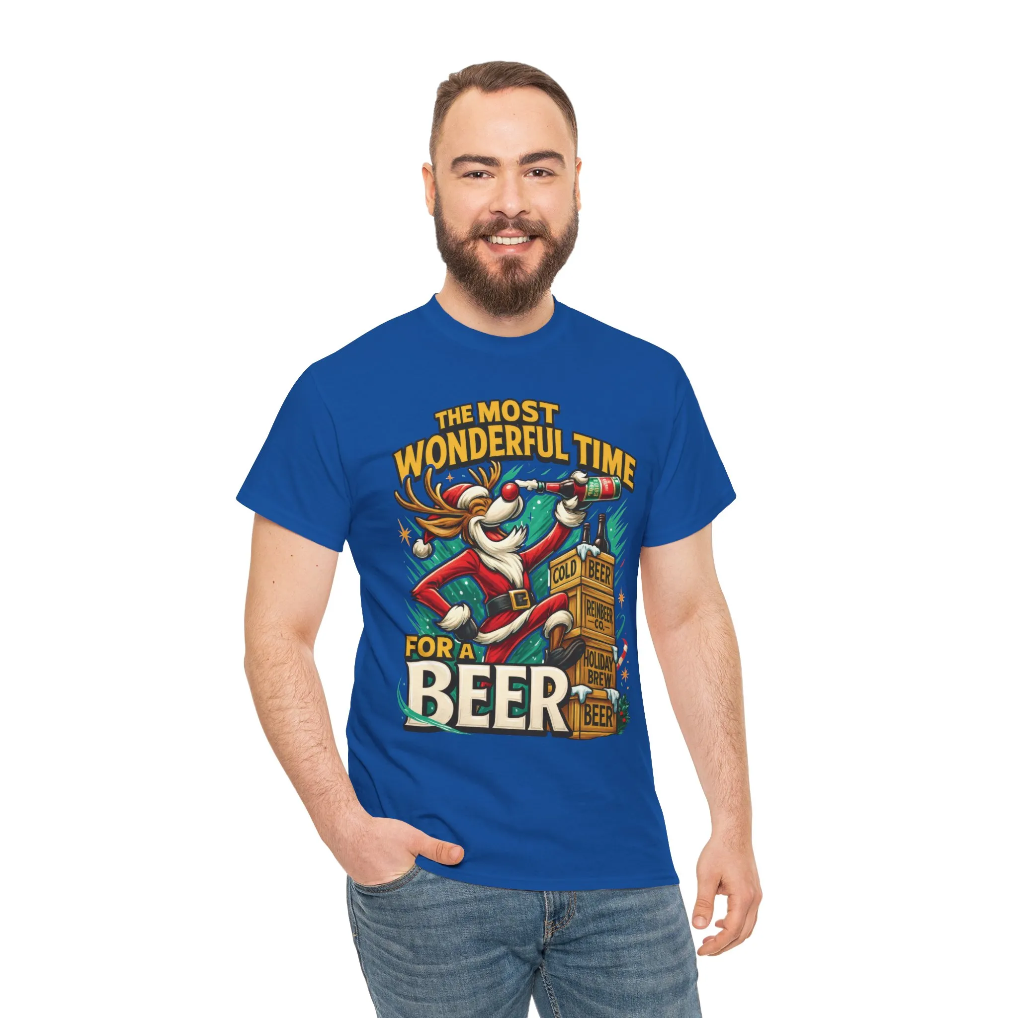 Funny Christmas Beer T-Shirt for Men, The Most Wonderful Time for a Beer - Image 20