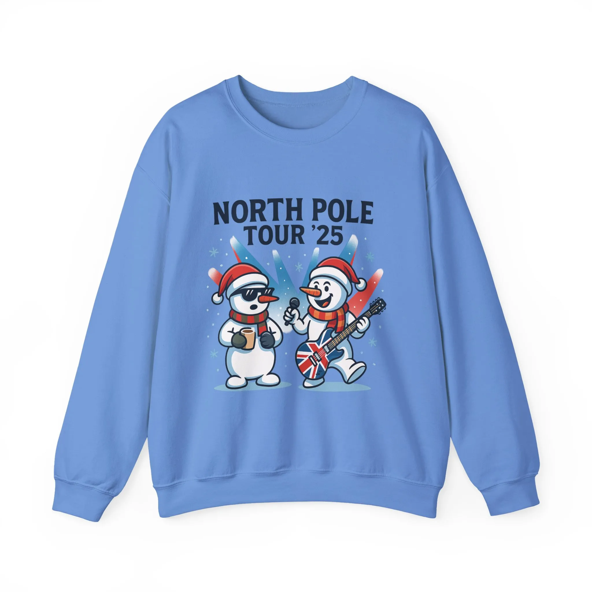 North Pole Tour 25 Women's Christmas Sweatshirt, Funny Rock Holiday Jumper - Image 7