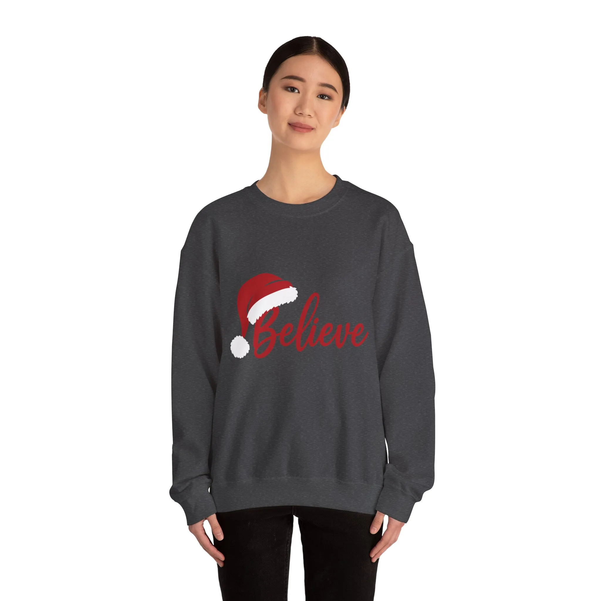 Believe Christmas Women's Sweatshirt, Minimalist Holiday Crewneck, Cozy Sweatshirt for Women - Image 8