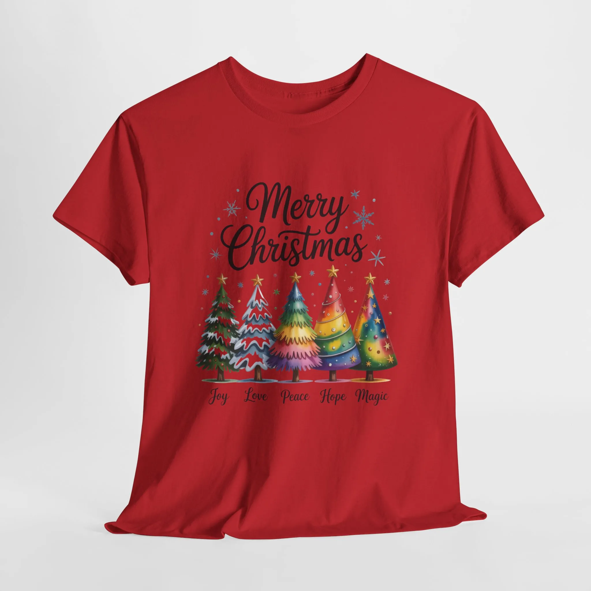 Merry Christmas Women's T-Shirt, Joy Love Peace Hope Magic Holiday Tee - Image 22