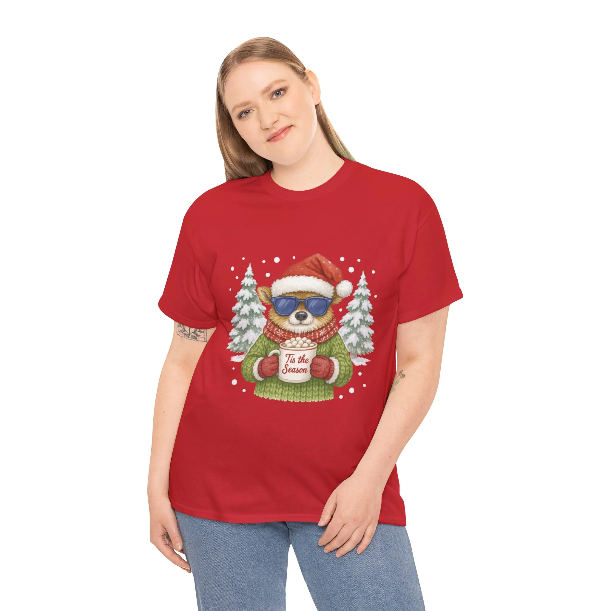 Women's Tis the Season Christmas T-Shirt, Cool Reindeer Holiday Tee - Image 27