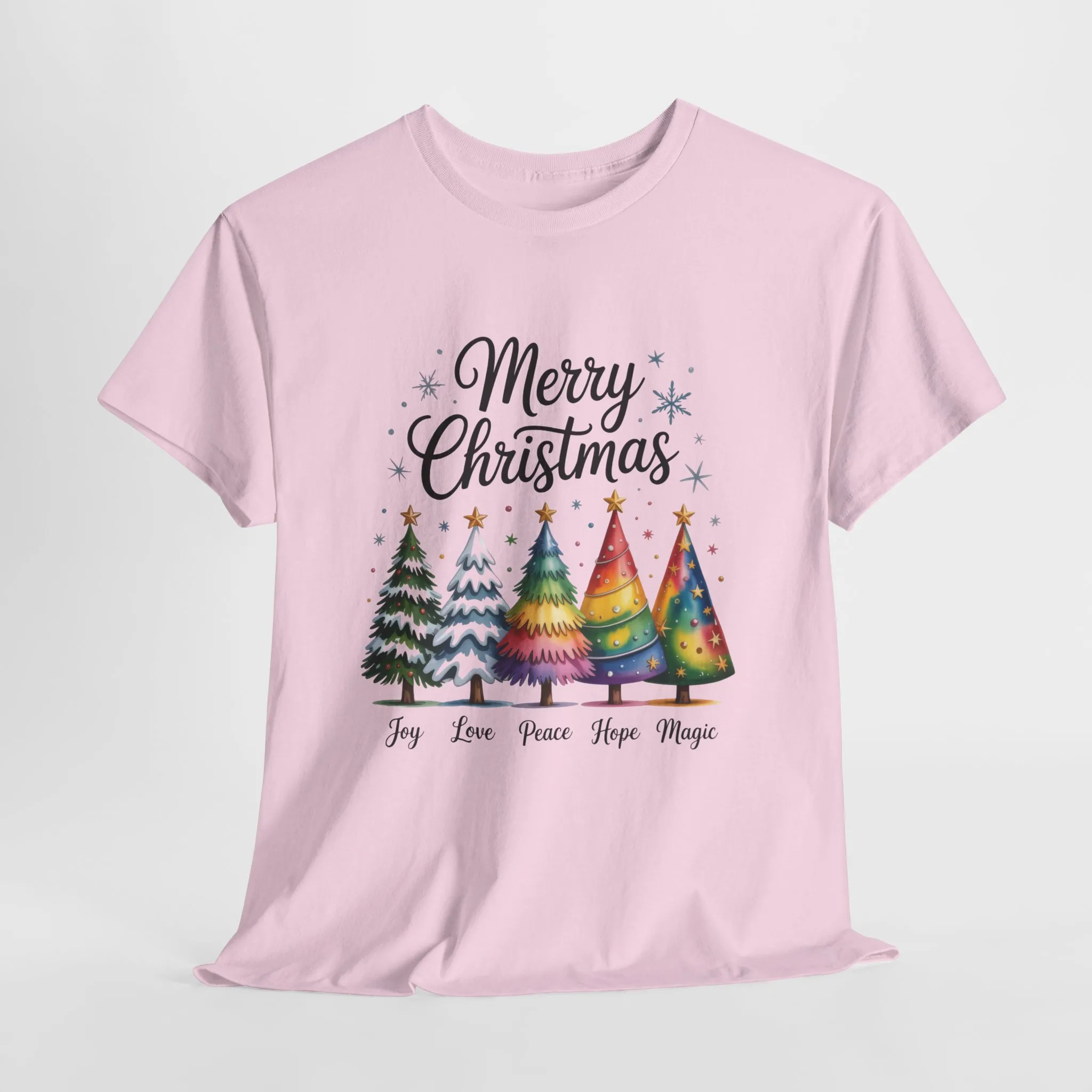 Merry Christmas Women's T-Shirt, Joy Love Peace Hope Magic Holiday Tee - Image 16