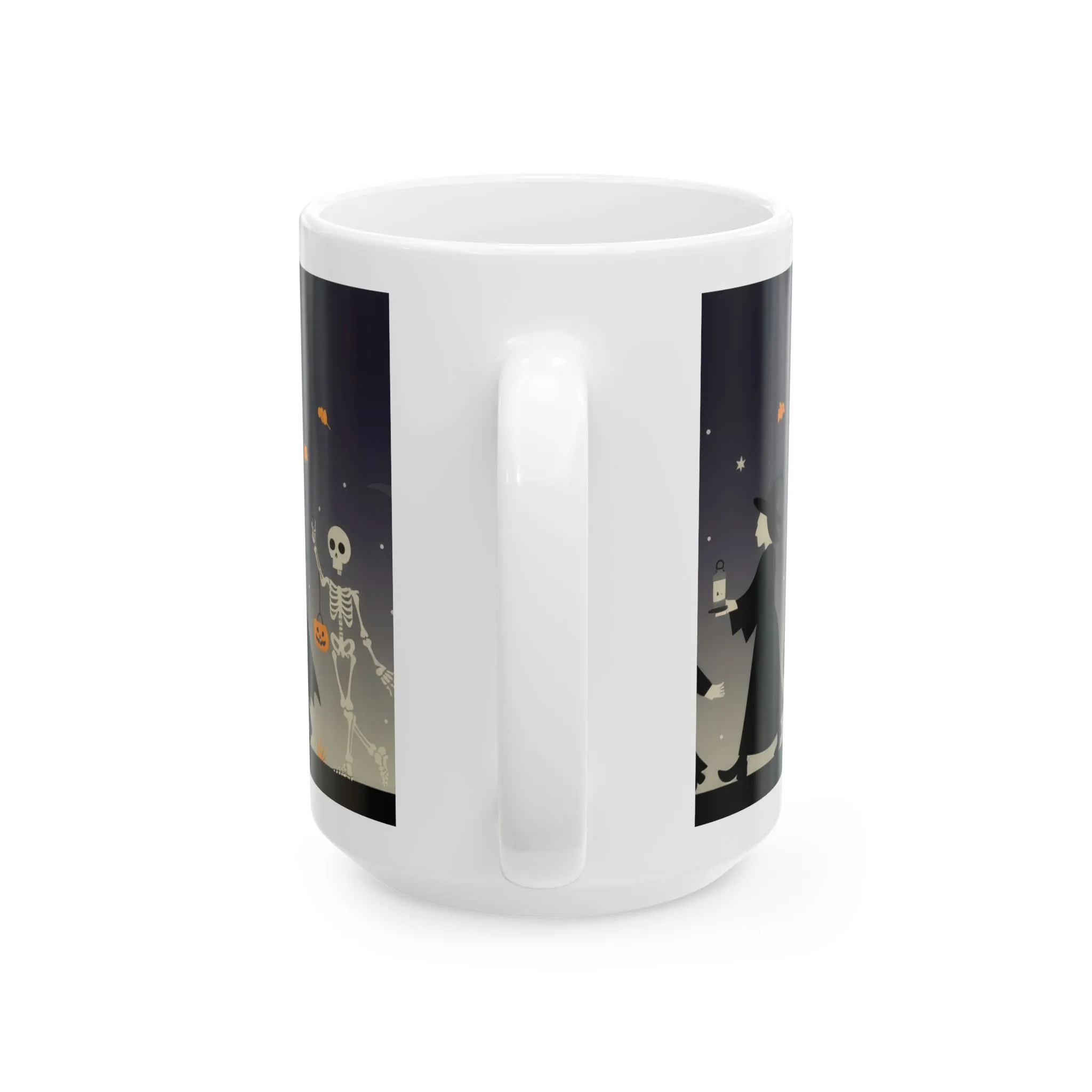 Halloween Night Parade Mug, Witches, Ghosts, Skeletons, Spooky Night Coffee Cup, Gothic Fall Gift for Her - HimCeramic Mug, (11oz, 15oz) - Image 10