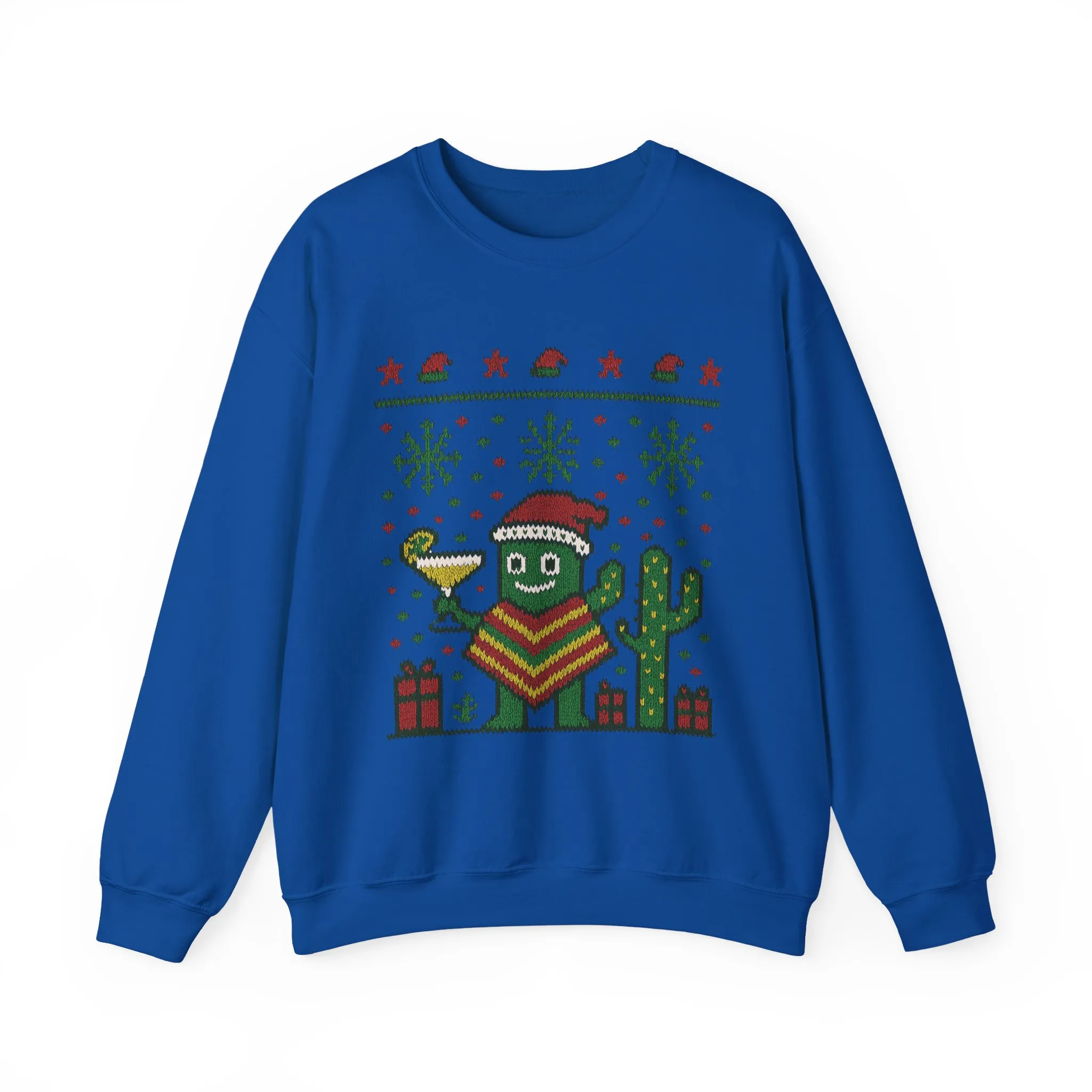 Festive Cactus Christmas Women's Sweatshirt, Funny Santa Hat Holiday Pullover, Women's Heavy Blend™ Crewneck Sweatshirt - Image 16