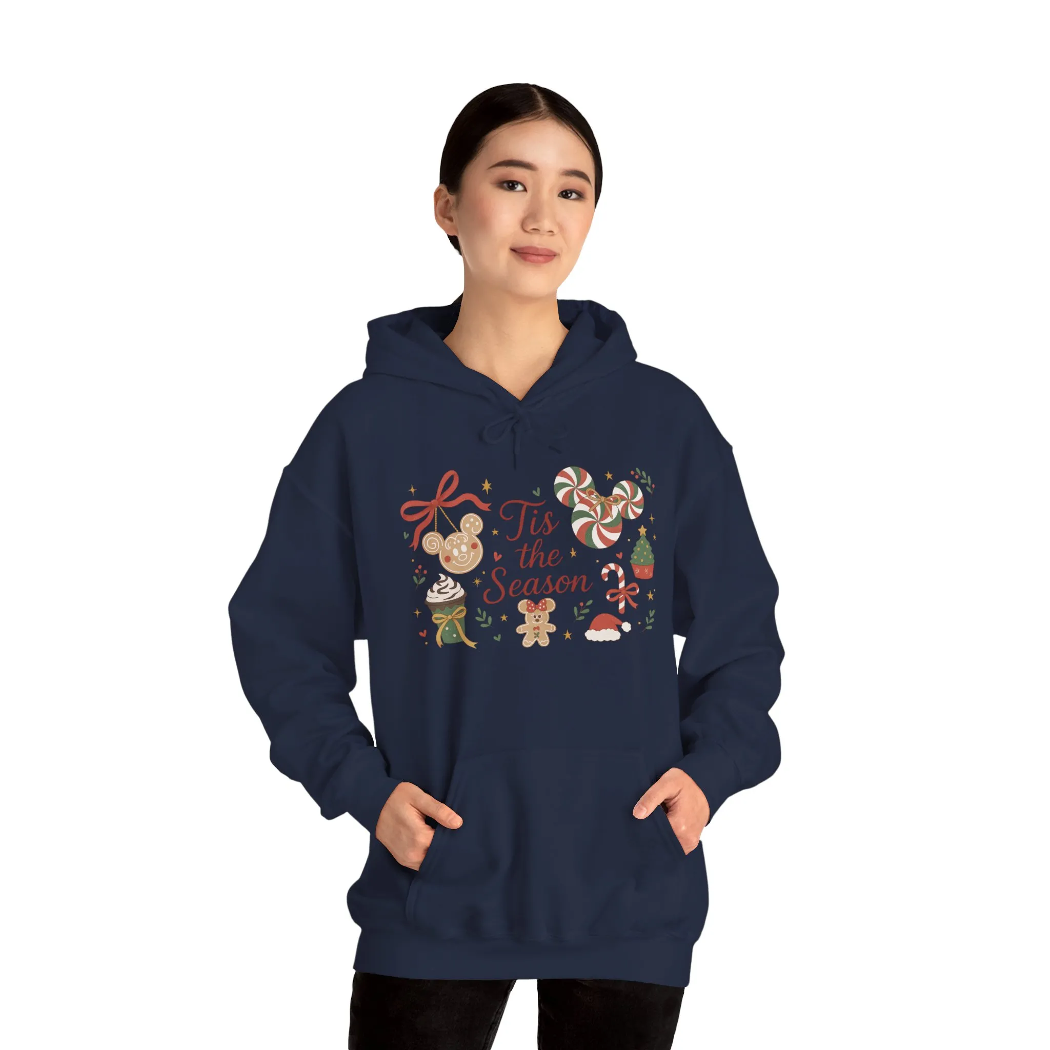 Tis the Season Christmas Women's Hooded Sweatshirt, Cozy Cookie - Cocoa Holiday Jumper, Unisex Heavy Blend™ Hooded Sweatshirt - Image 27