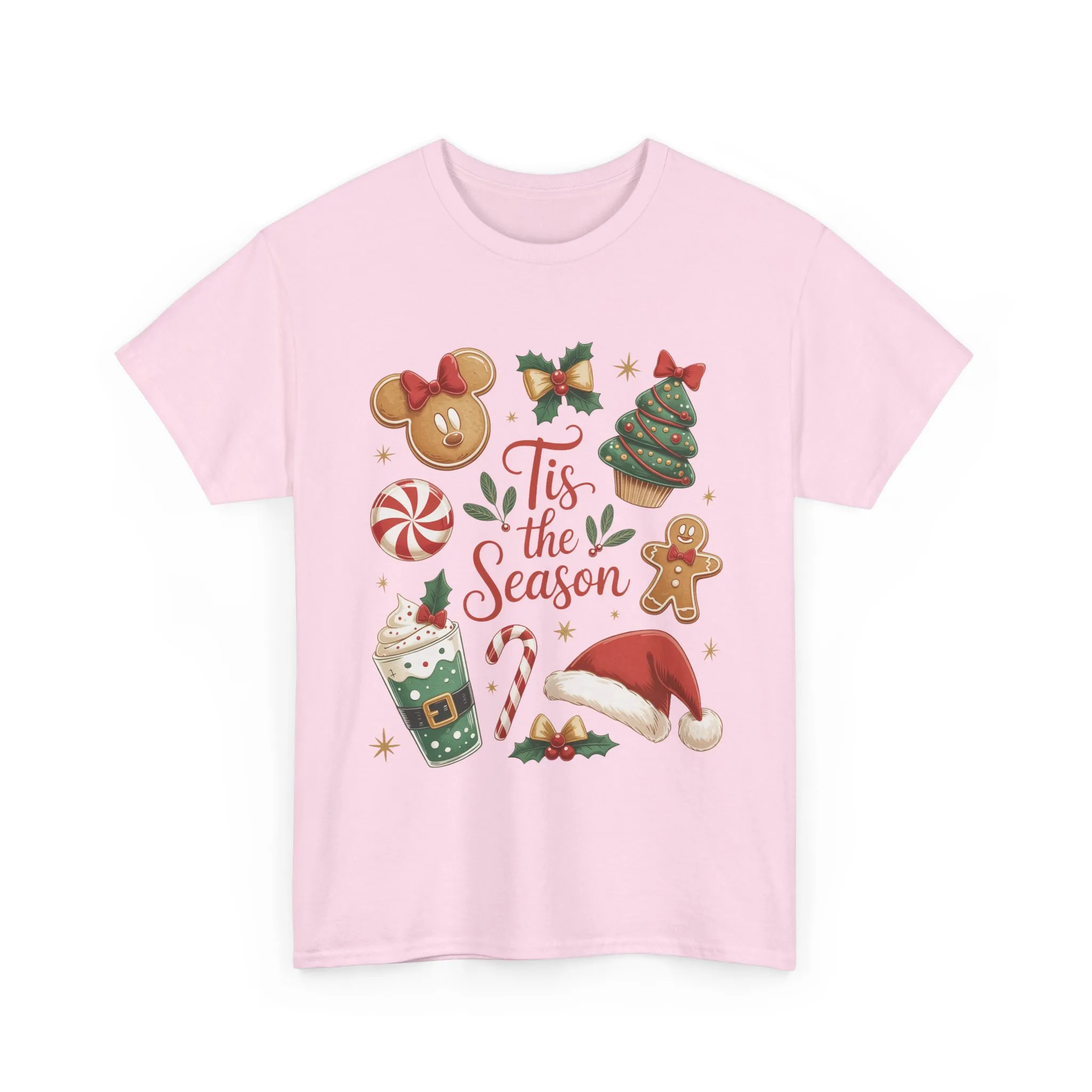 Women's Tis the Season Christmas Shirt, Cute Holiday Cookie - Coffee Tee, Women's Heavy Cotton Tee - Image 19