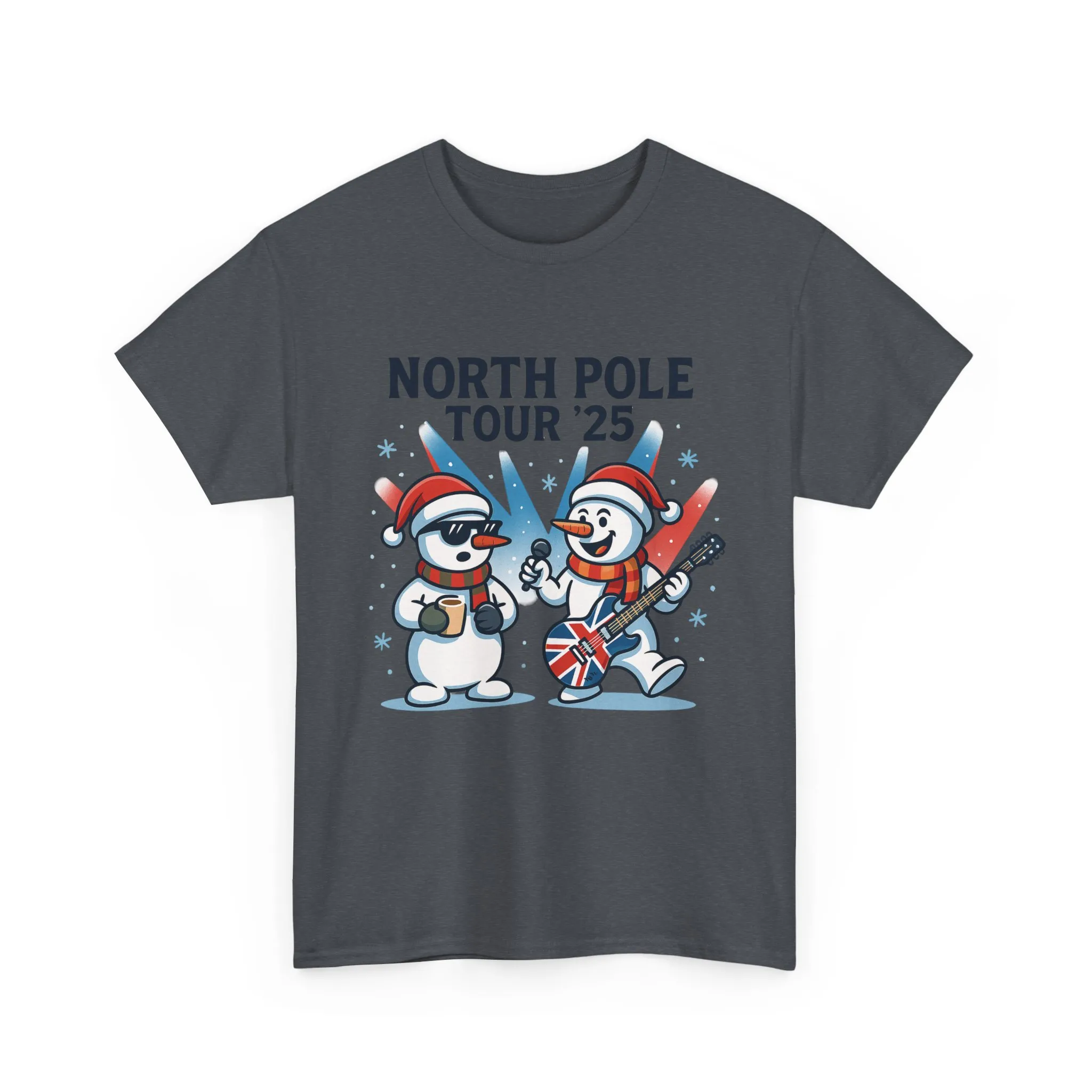 North Pole Tour 25 Men's Christmas T-Shirt, Funny Rock Music Holiday Tee - Image 19