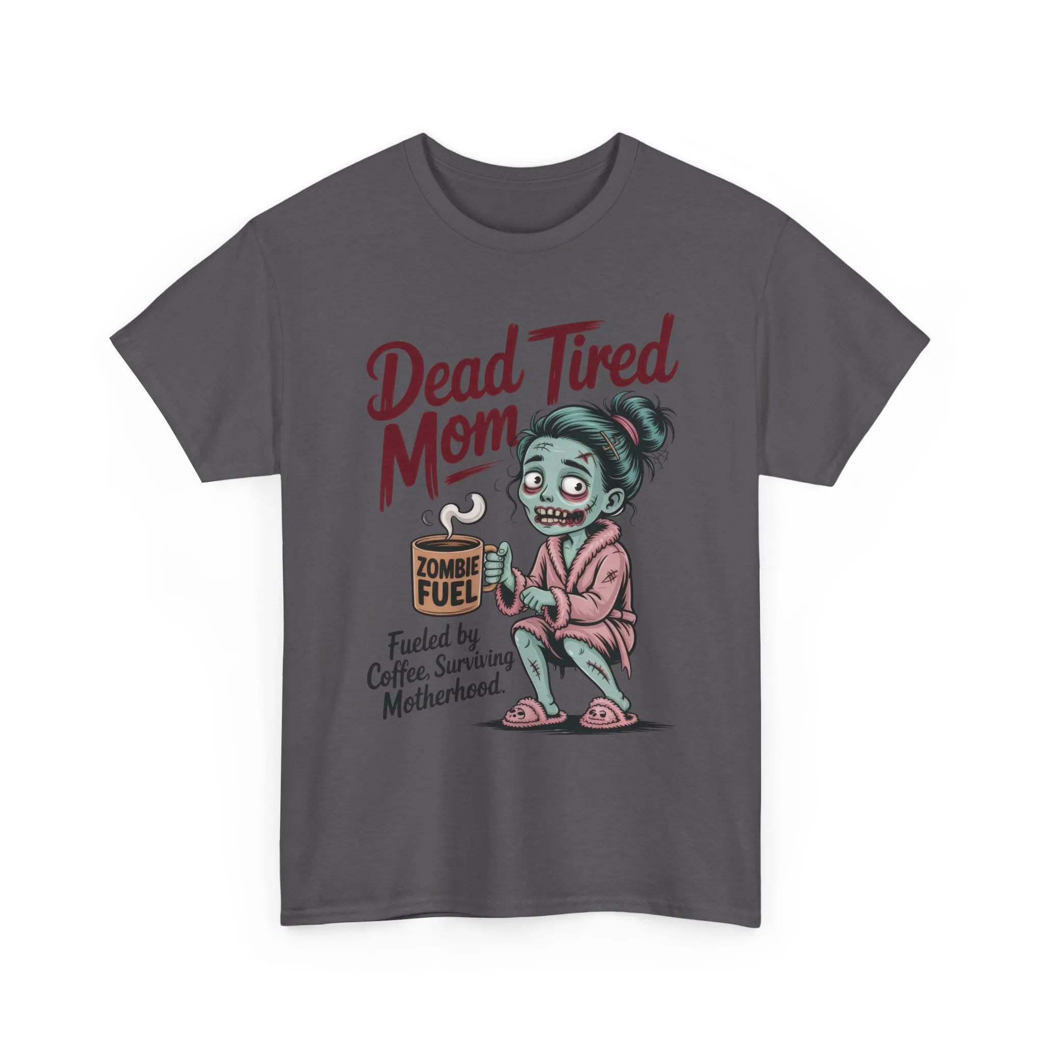 Dead Tired Mom Shirt, Funny Zombie Coffee Women's Tee, Motherhood Survival Tee, Tired Mom Gift, Zombie Mom Shirt - Image 10