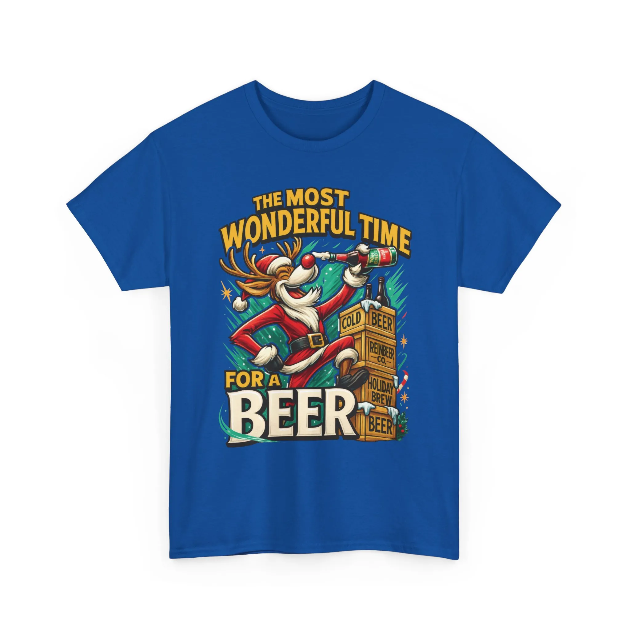 Funny Christmas Beer T-Shirt for Men, The Most Wonderful Time for a Beer - Image 19
