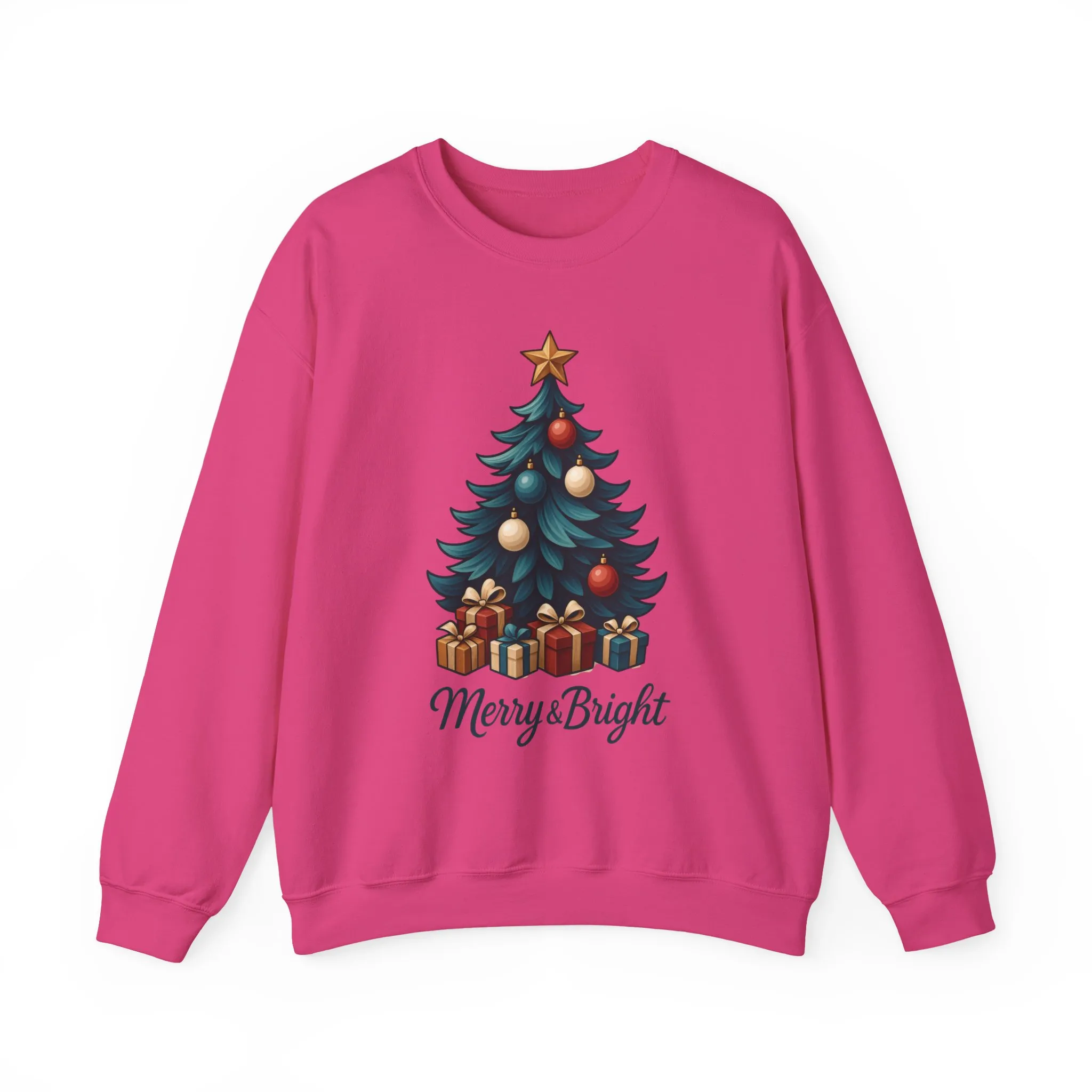 Merry & Bright Christmas Sweatshirt, Cozy Holiday Pullover - Image 25