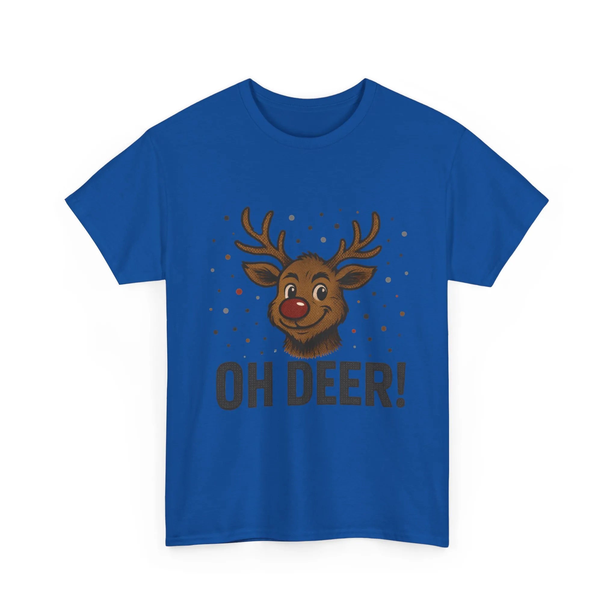 Men's Oh Deer Funny Christmas T-Shirt, Reindeer Holiday Graphic Tee - Image 19