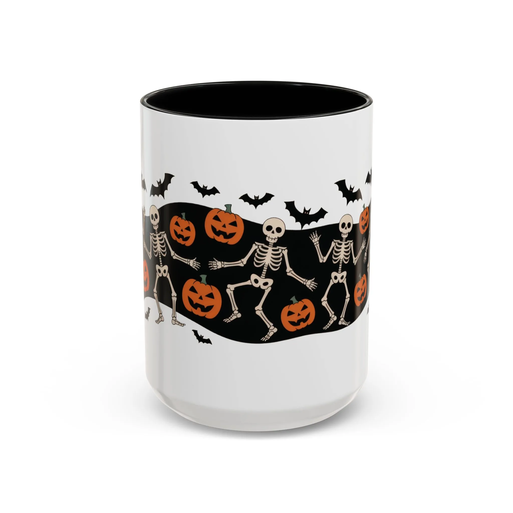 Dancing Skeletons Halloween Mug, Funny Spooky Pumpkin Coffee Cup, Cute Skeleton Dance Mug, Festive Fall Gift, Accent Coffee Mug (11, 15oz) - Image 11