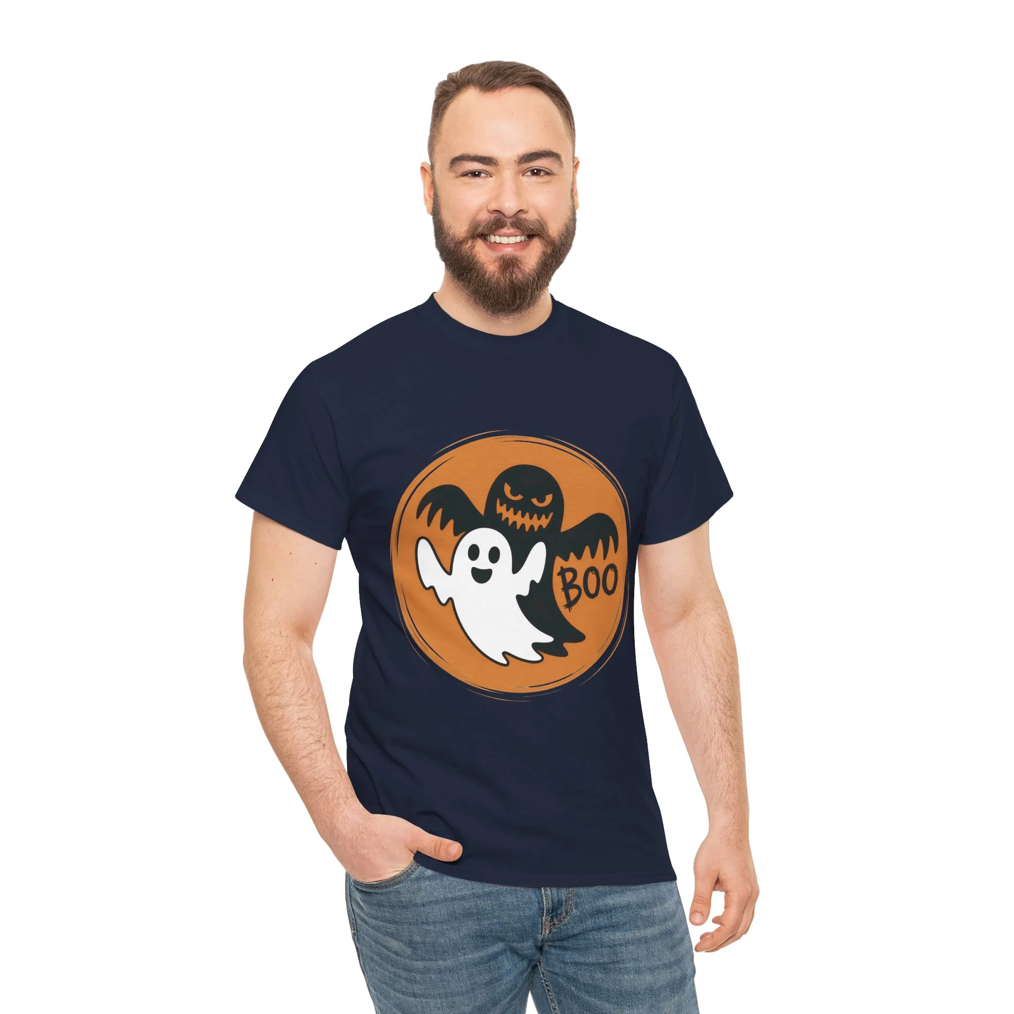 Halloween Ghost Men's T-Shirt, Cute Spooky BOO Tee, Men's Funny Scary Shirt for Men - Image 20